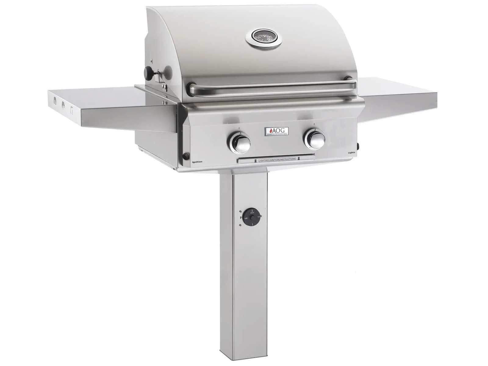 American Outdoor Grill L-Series 24-Inch 2-Burner Gas Grill On In-Ground Post