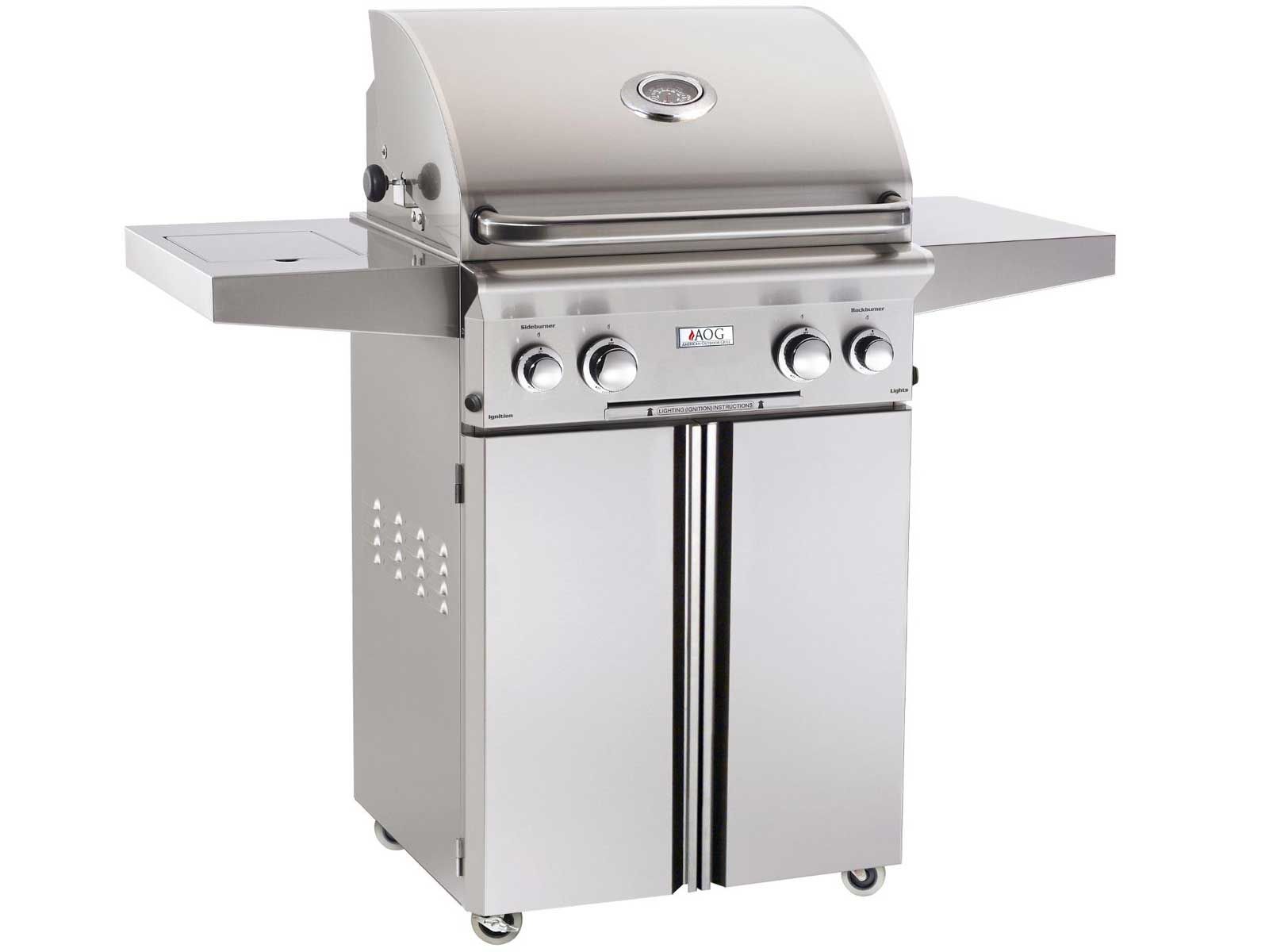 American Outdoor Grill L-Series 24-Inch 2-Burner Gas Grill with Backburner Rotisserie & Single Side Burner