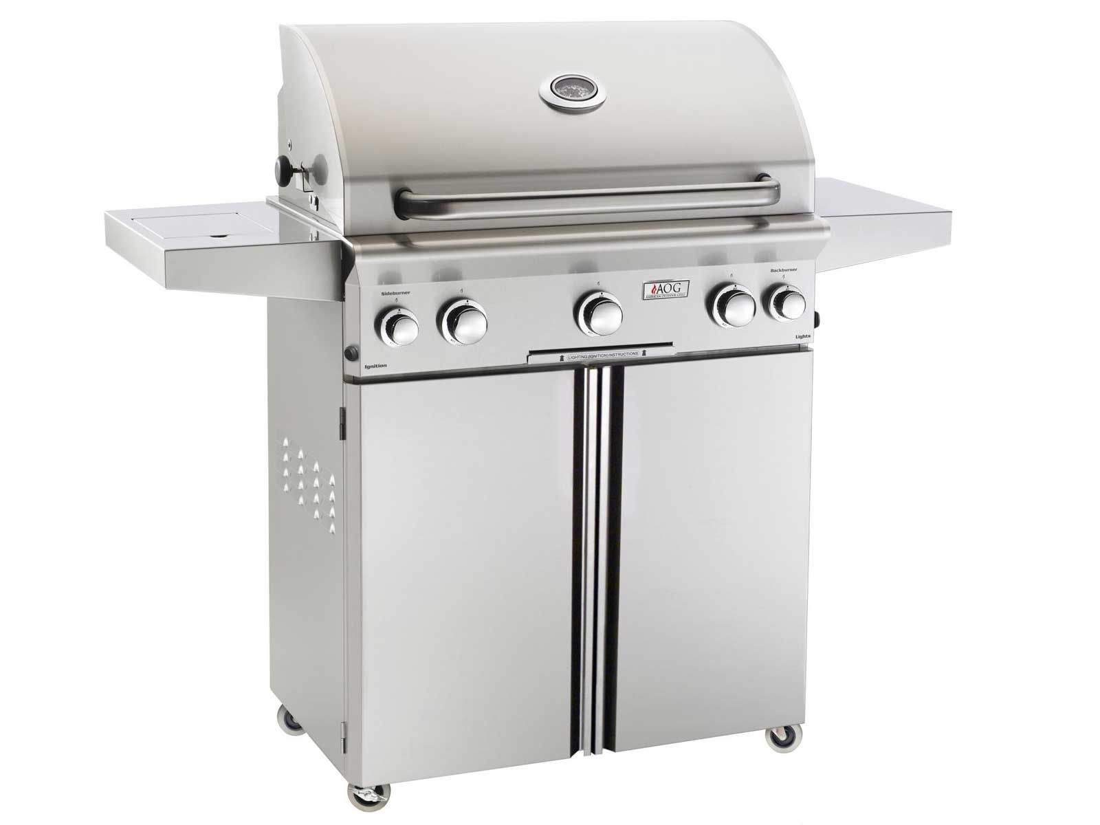 American Outdoor Grill L-Series 30-Inch 3-Burner Gas Grill with Backburner, Rotisserie & Single Side Burner