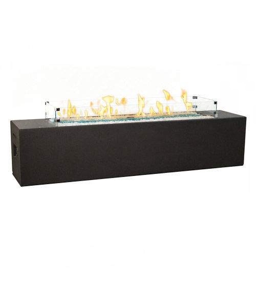 American Fyre Designs - Milan Low 72-Inch Linear GFRC Chat Height Gas Fire Table
