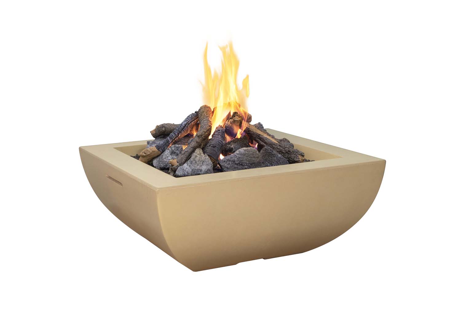 American Fyre Designs - Bordeaux 36-Inch Square GFRC Gas Fire Bowl