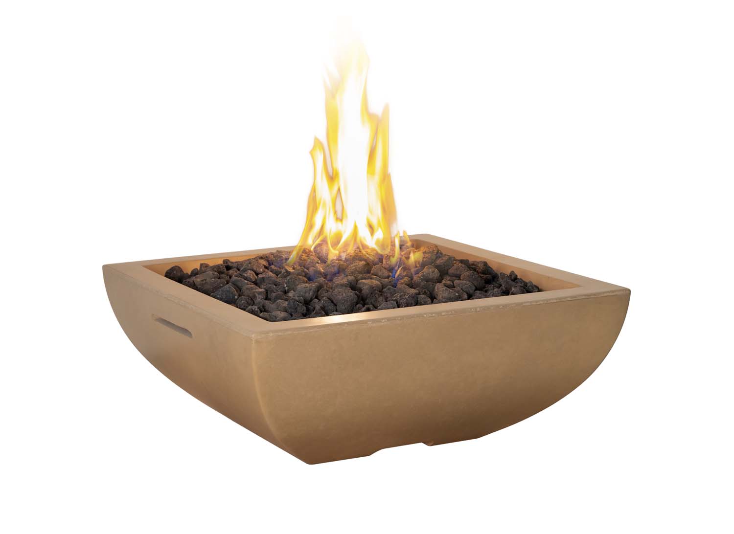 American Fyre Designs - Bordeaux Petite 30-Inch Square GFRC Gas Fire Bowl