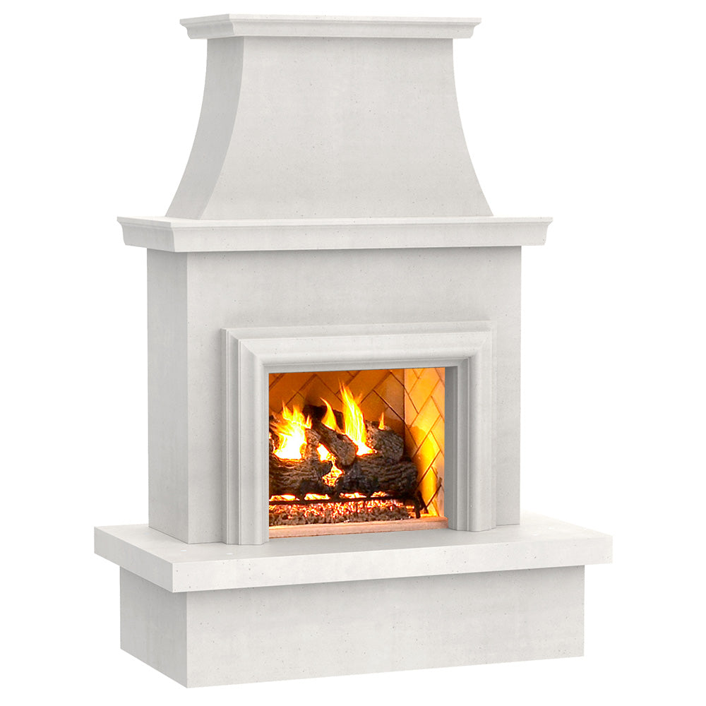 American Fyre Designs - Contractor's Model Outdoor Gas Fireplace with Moulding