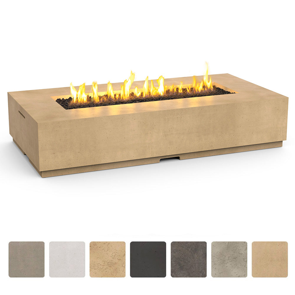 American Fyre Designs - Legend Long 72" Rectangular GFRC Gas Fire Table