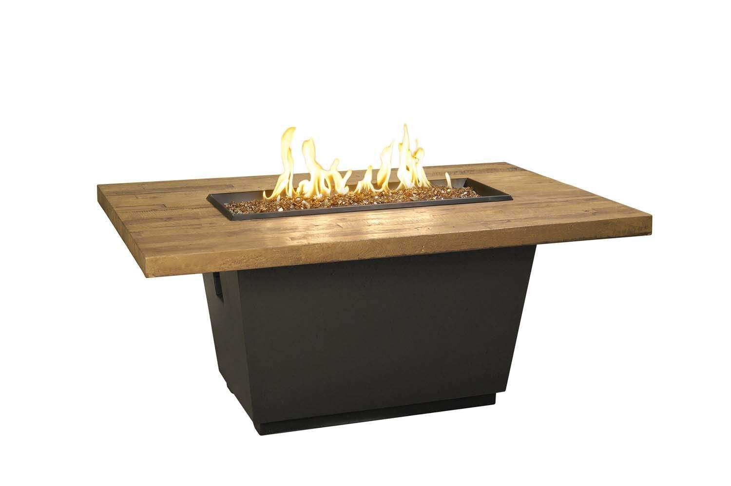 American Fyre Designs - Cosmopolitan 54" Rectangular Reclaimed Wood Fire Table