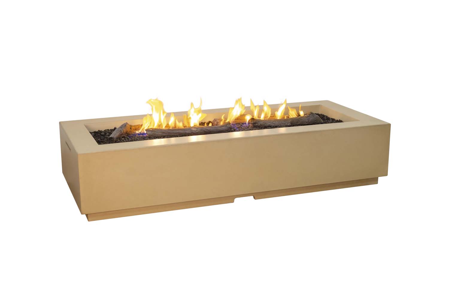 American Fyre Designs - Louvre Long 72-Inch Rectangular GFRC Gas Fire Pit