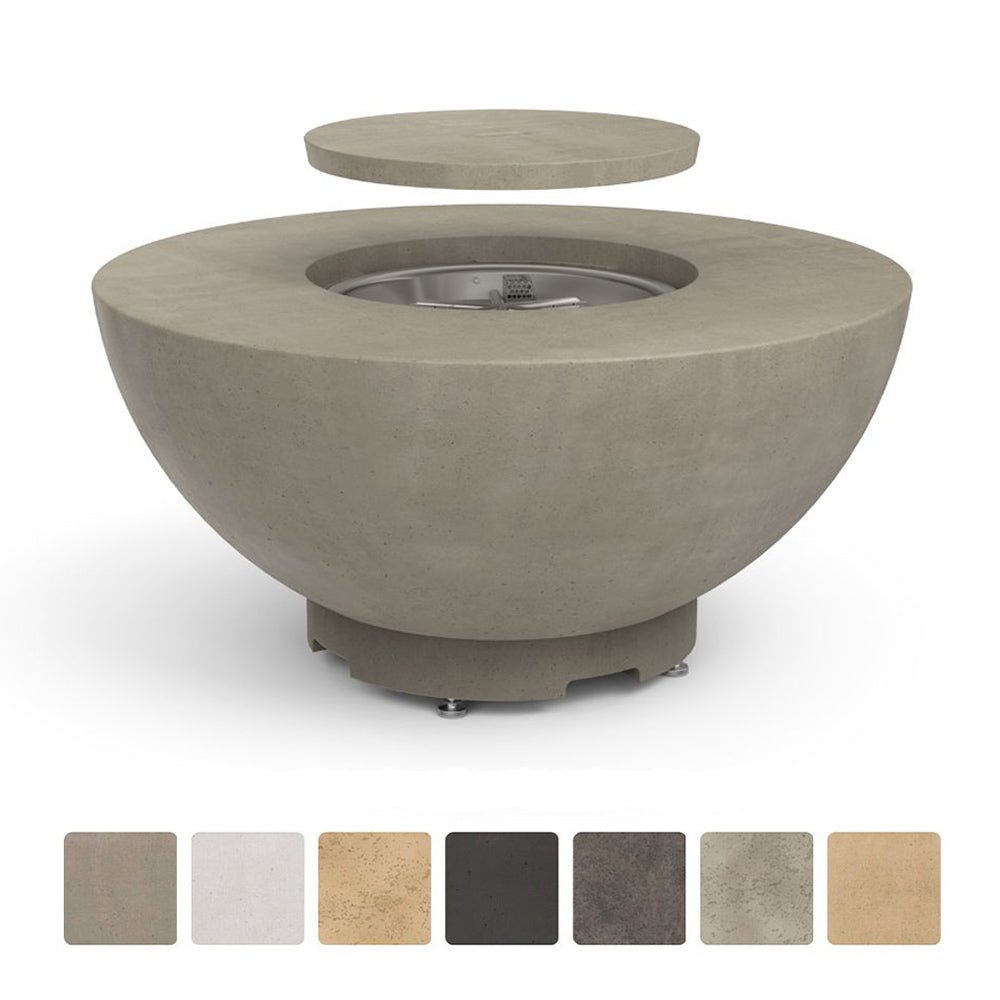 American Fyre Designs - 48-Inch Round GFRC Chat Height Gas Fire Bowl