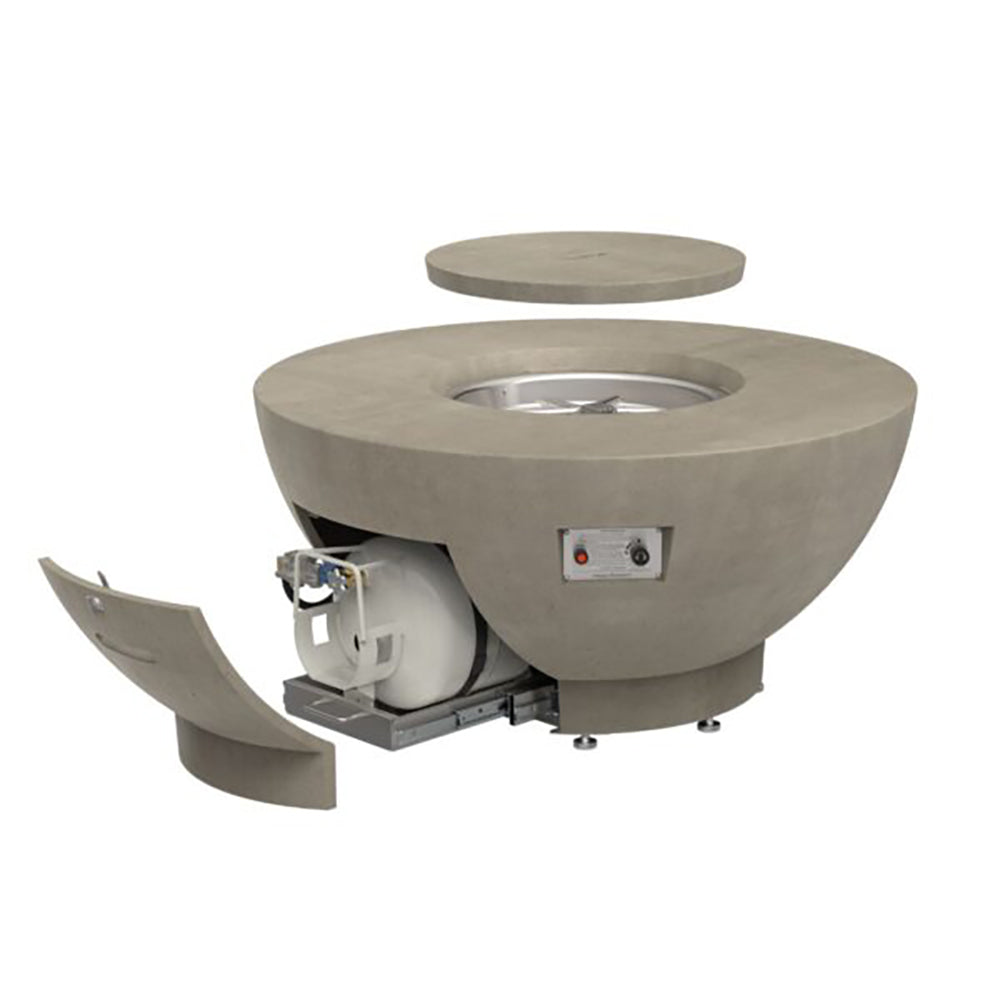 American Fyre Designs - 48-Inch Round GFRC Chat Height Gas Fire Bowl