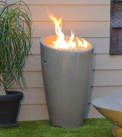 American Fyre Designs - Eclipse 23" GFRC Gas Fire Urn with Access Door