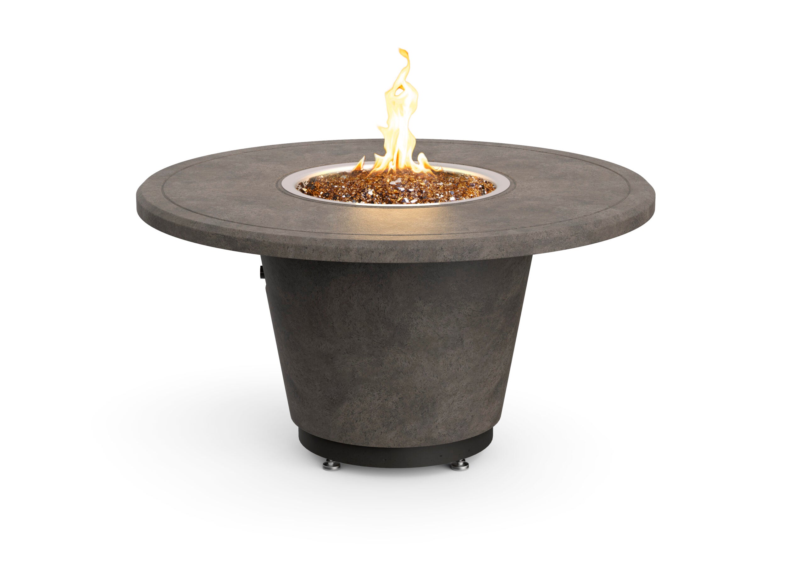 American Fyre Designs - Cosmopolitan 48-Inch Round GFRC Chat Height Fire Table