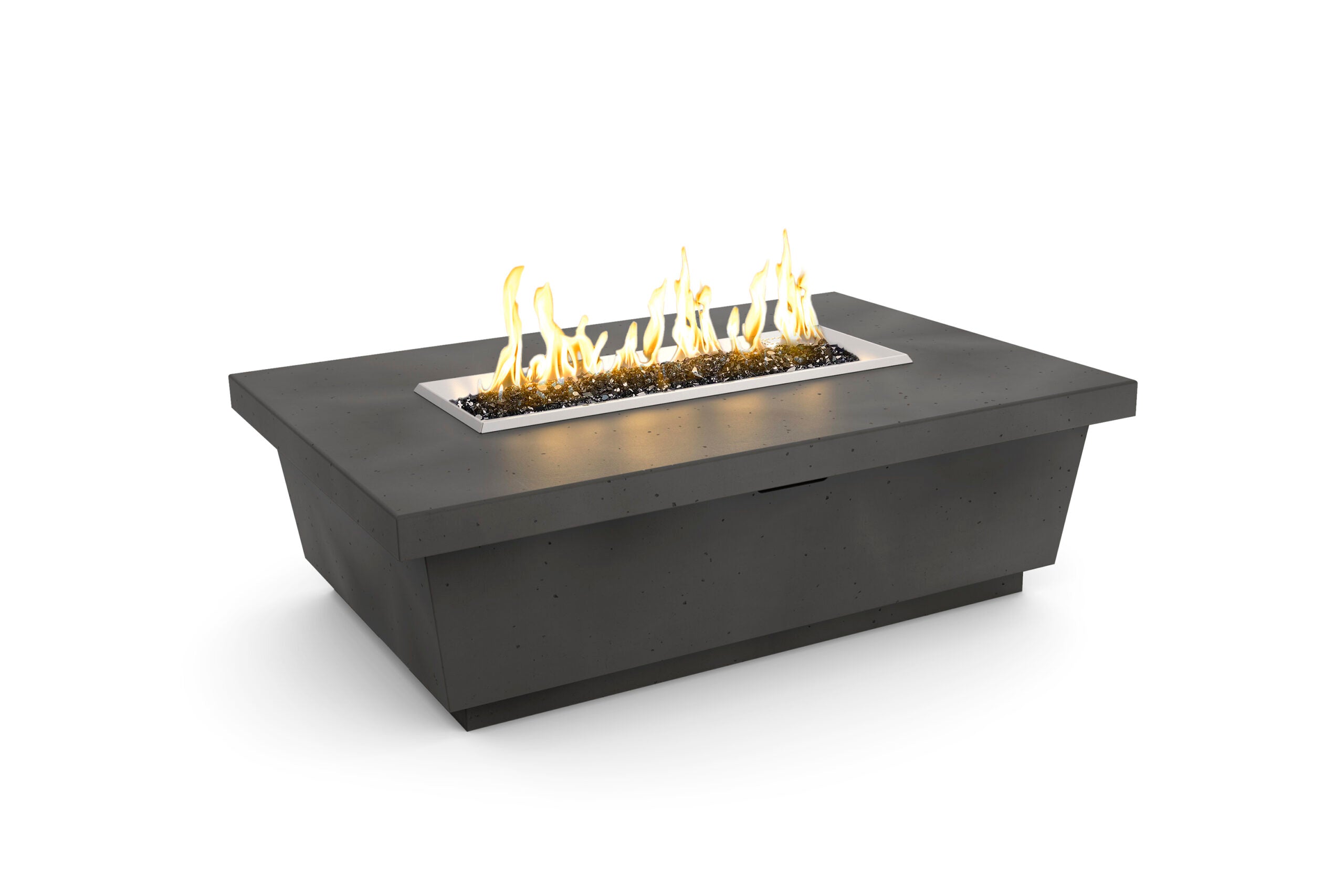 American Fyre Designs - Contempo 52-Inch Rectangle GFRC Chat Height Fire Table