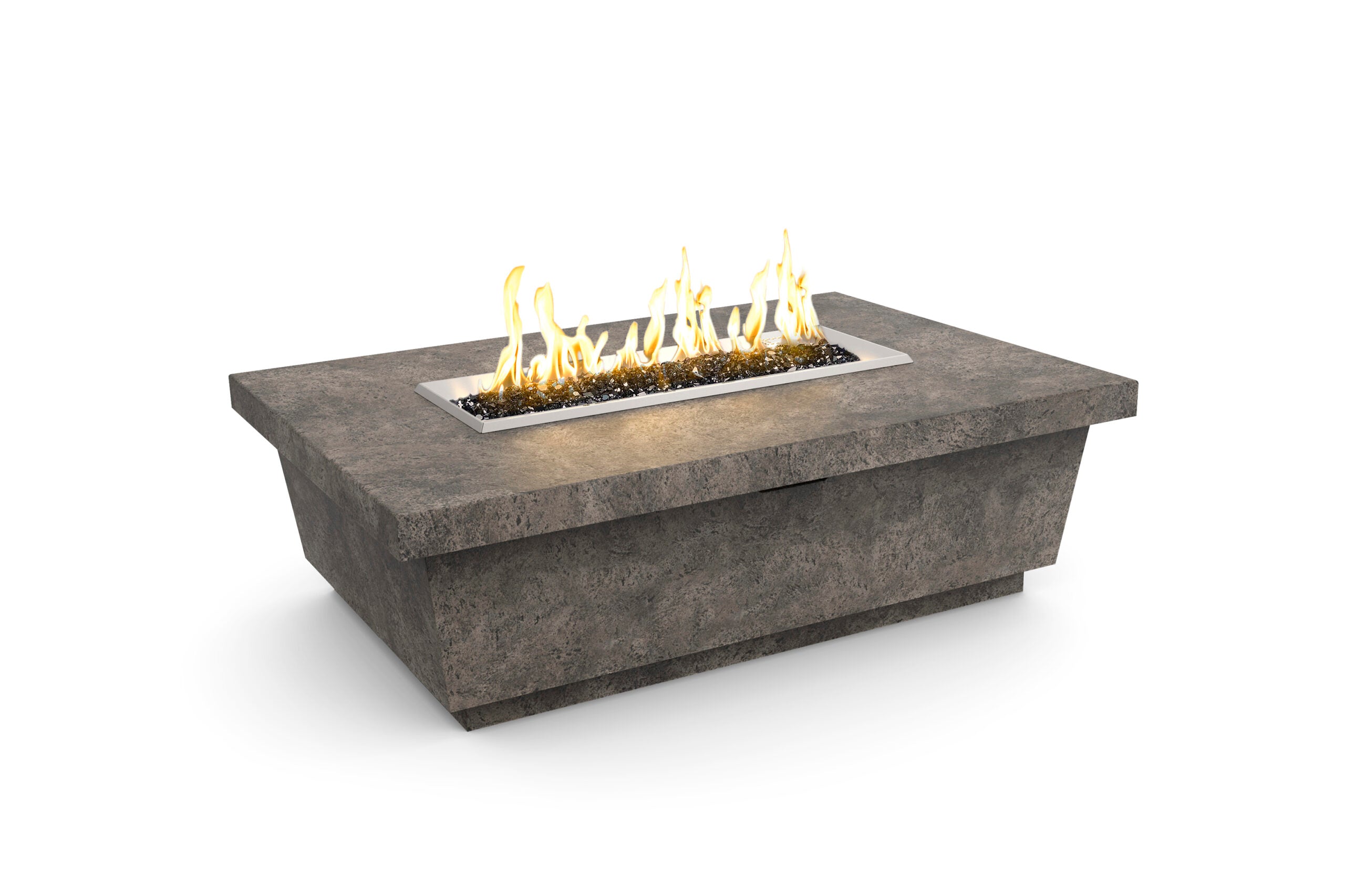 American Fyre Designs - Contempo 52-Inch Rectangle GFRC Chat Height Fire Table