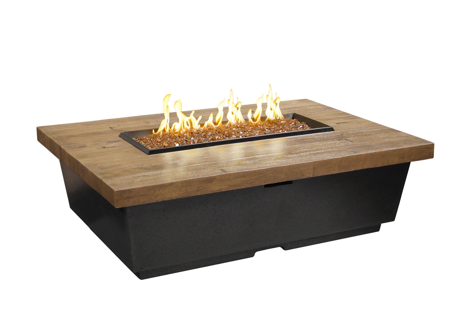 American Fyre Designs - Contempo 54"  Wood Chat Height Fire Table