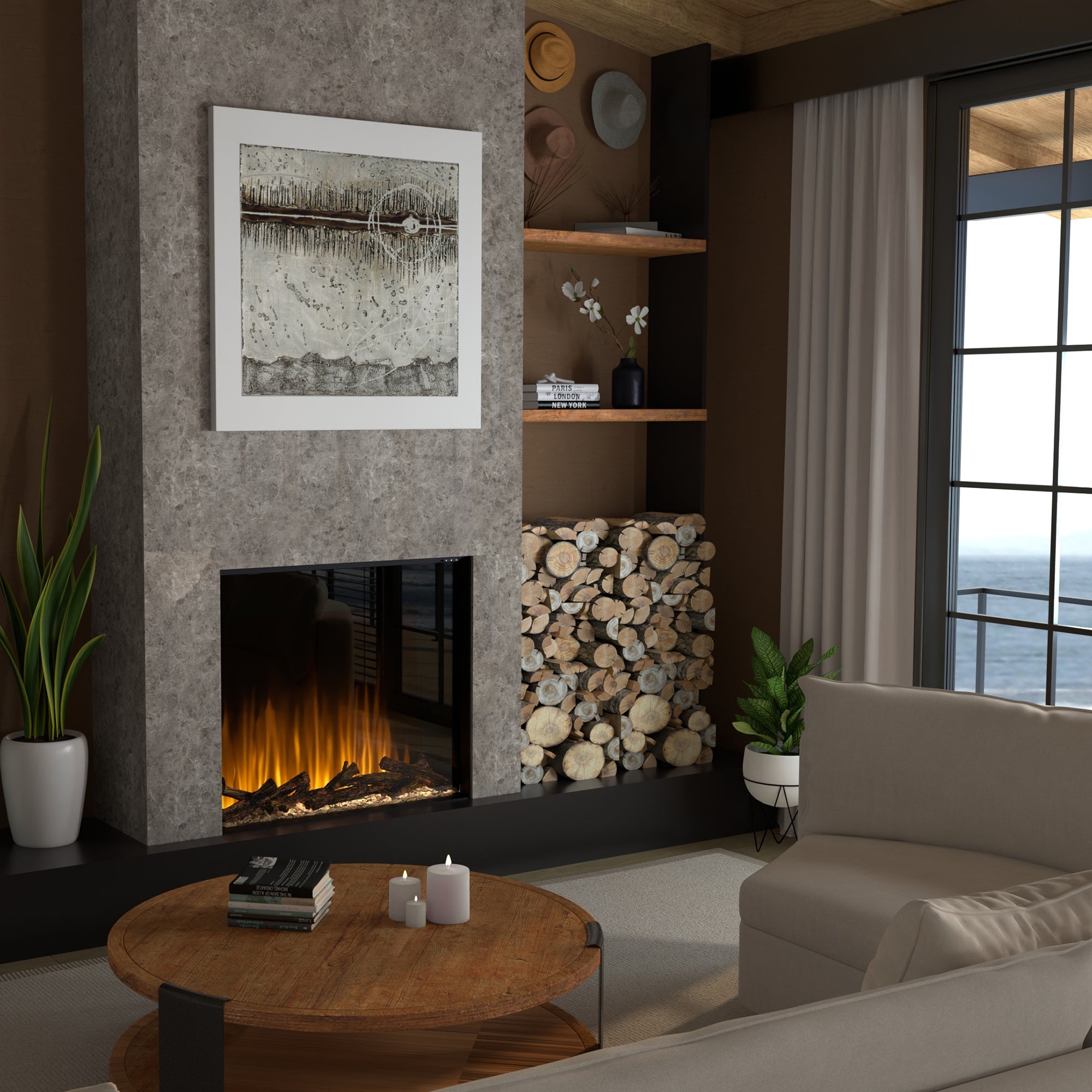 Dimplex - Ignite Aspire 42" Built-In Electric Fireplace