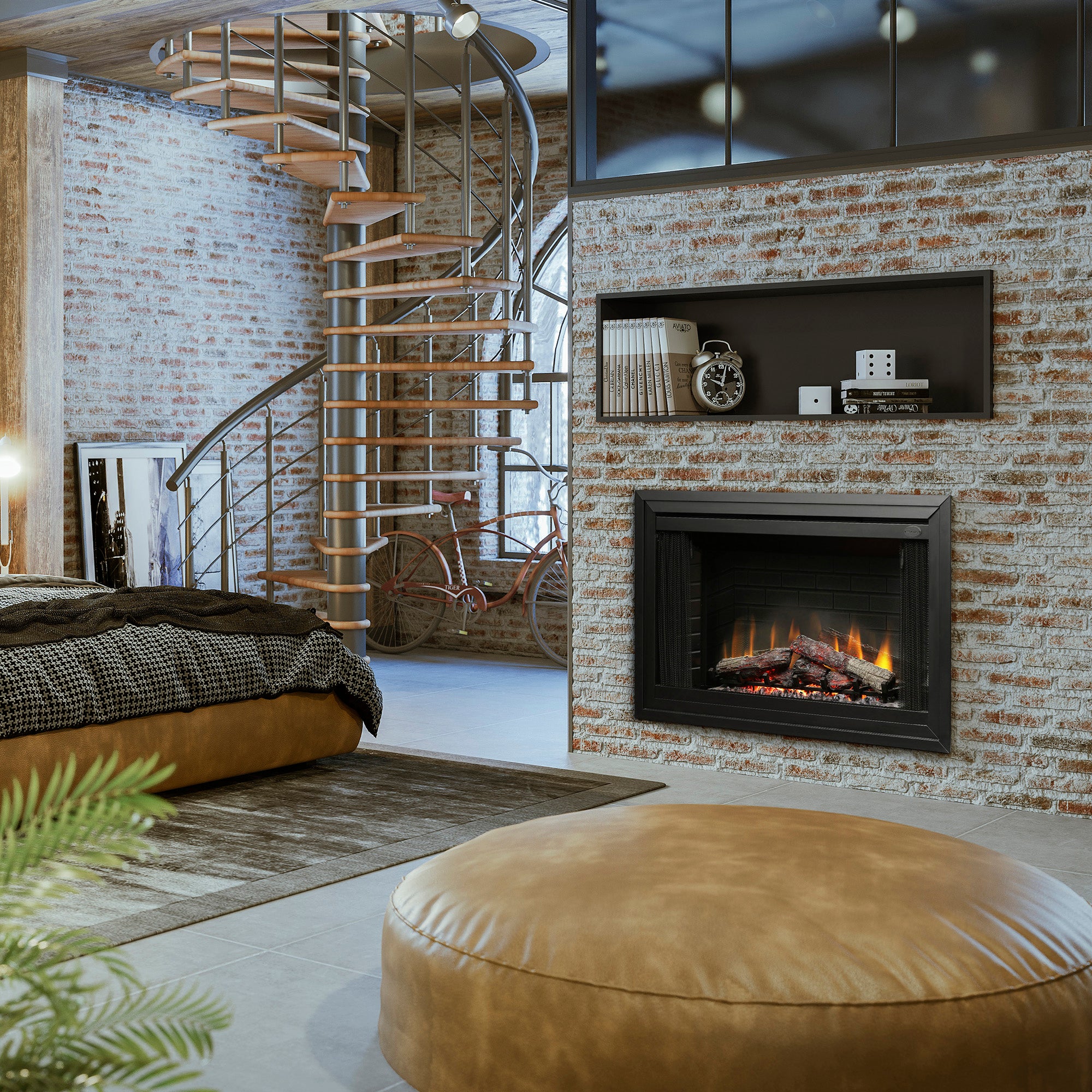 Dimplex - 45" BF Deluxe Built-in Electric Firebox