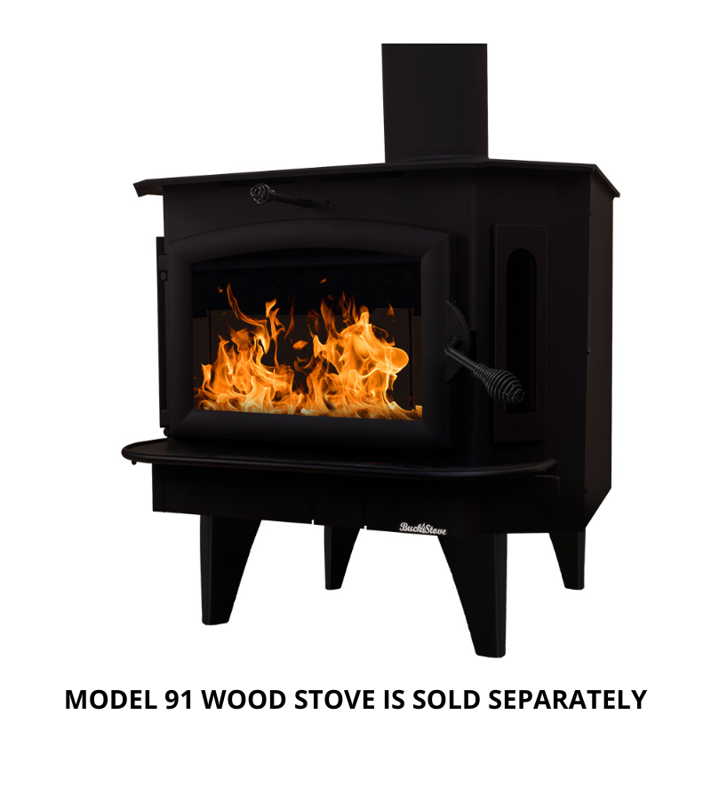 Buck Stove Large Black Straight Set of 4 Stove Legs