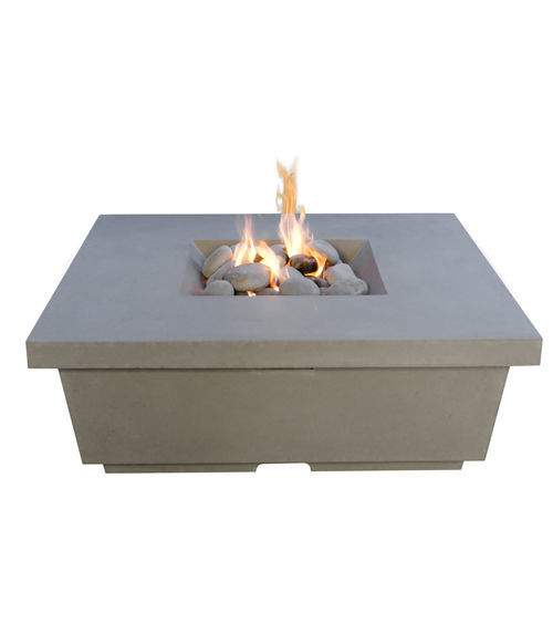 American Fyre Designs - Contempo 44-Inch Square GFRC Chat Height Fire Table