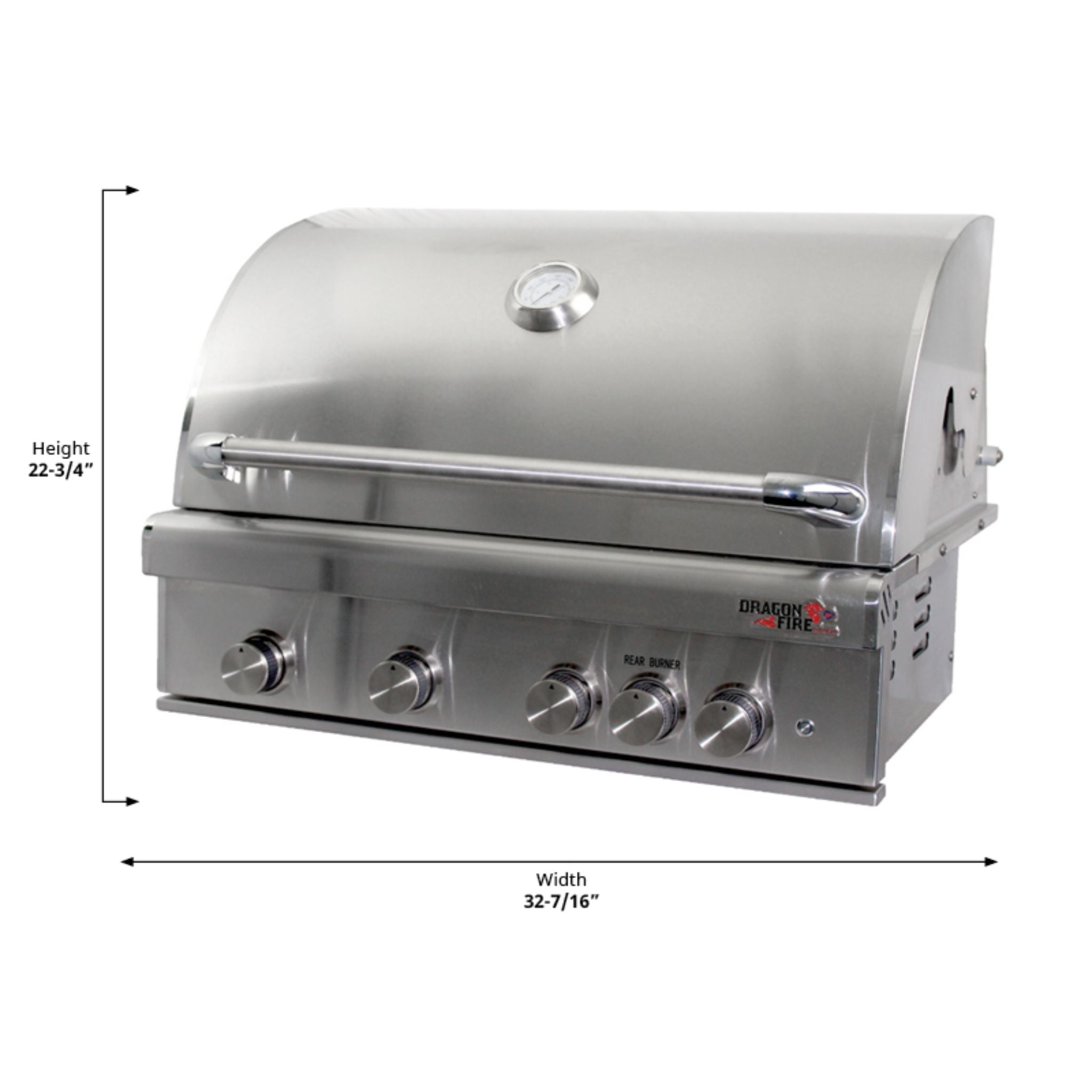 Dragon Fire 32" 4-Burner Grill Head – LP or NG
