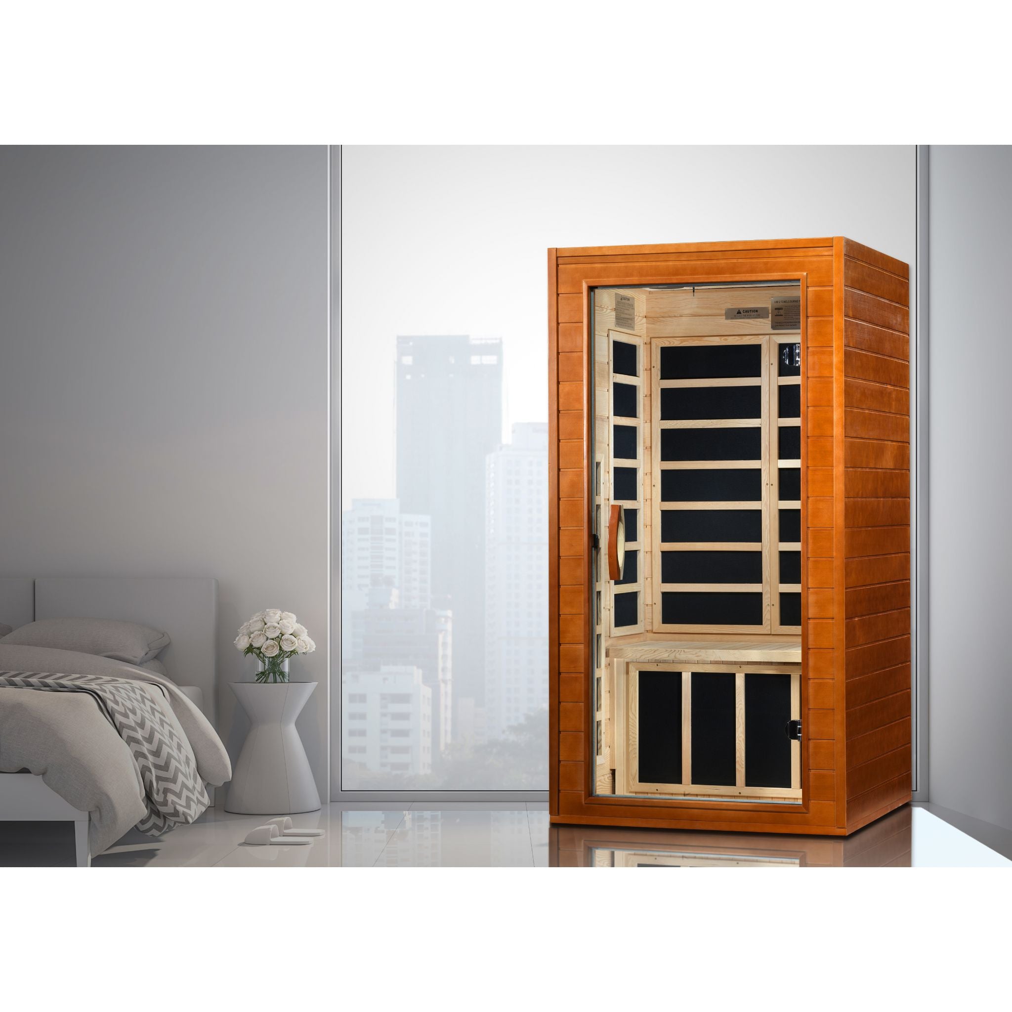Dynamic Avila Elite 1-2 Person Ultra Low EMF FAR Infrared Sauna – Canadian Hemlock