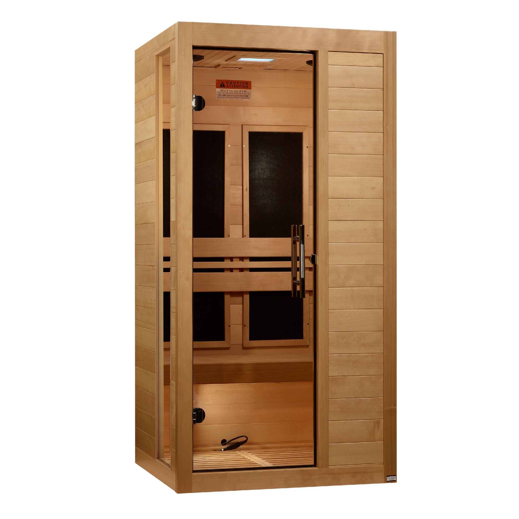 Dynamic Veneto 1-2 Person Low EMF FAR Infrared Sauna – Canadian Hemlock