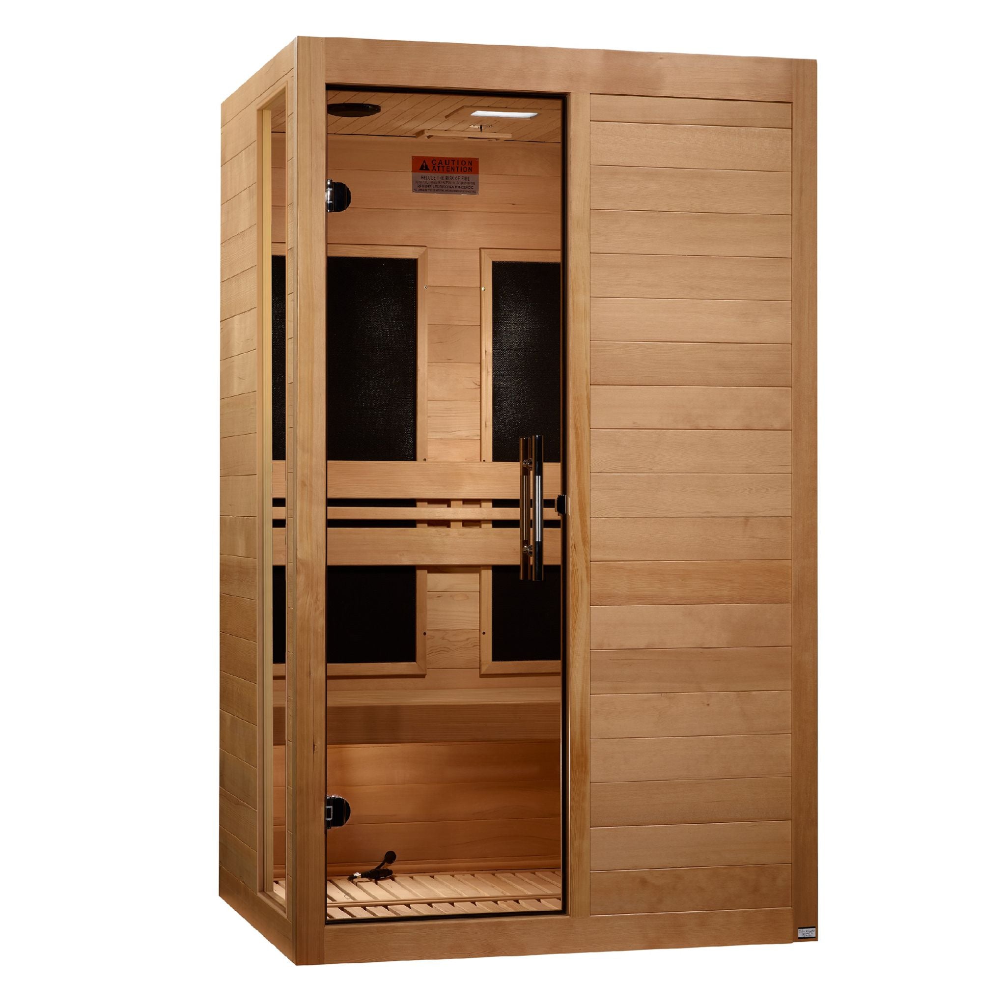 Dynamic Lucca Elite 2 Person Ultra Low EMF FAR Infrared Sauna – Canadian Hemlock
