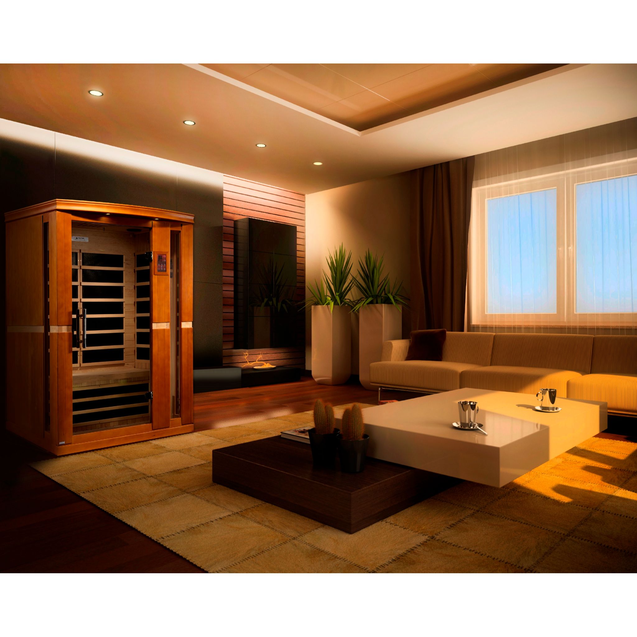 Dynamic Vittoria Elite 2 Person Ultra Low EMF FAR Infrared Sauna – Canadian Hemlock