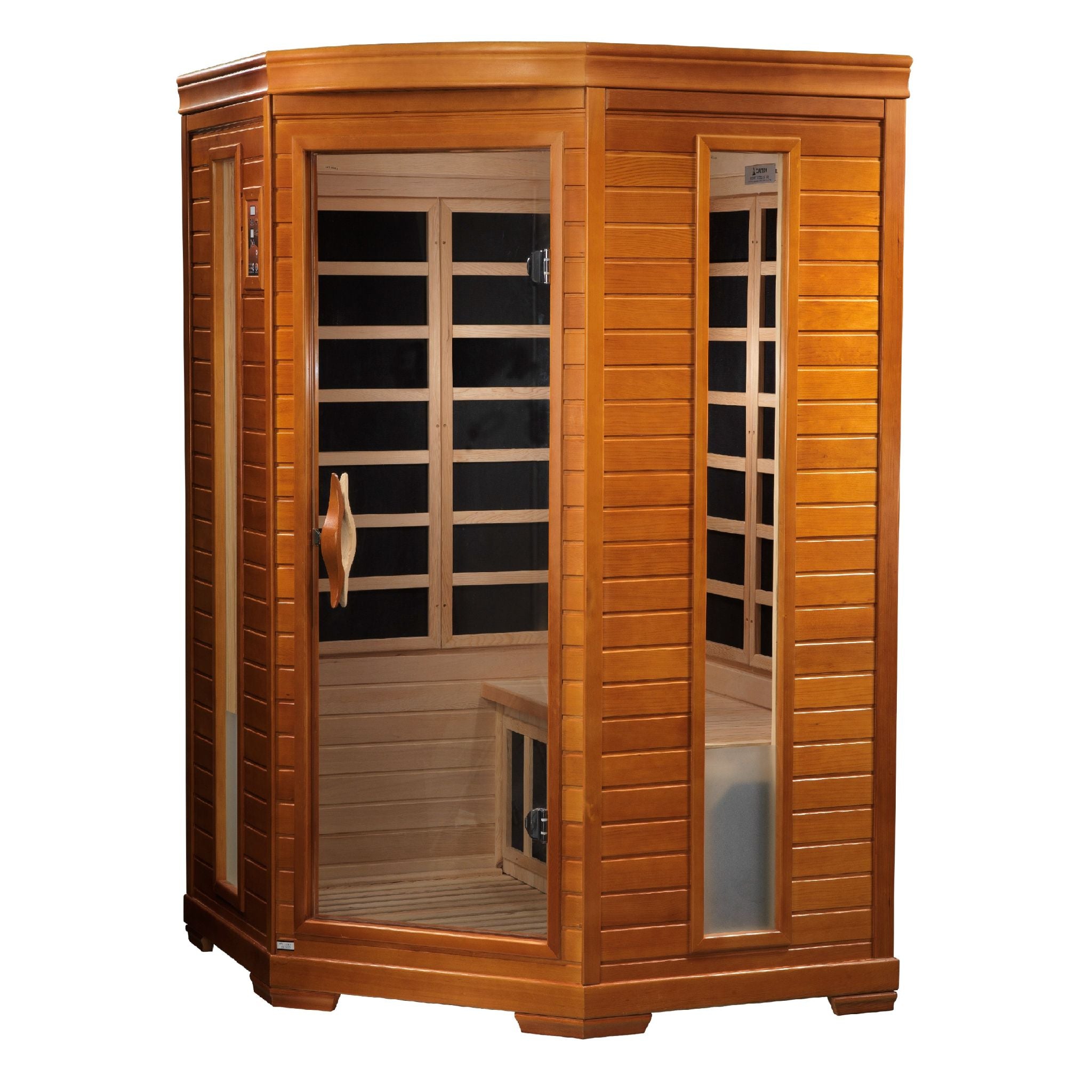 Dynamic Heming 2 Person Corner Low EMF FAR Infrared Sauna – Canadian Hemlock