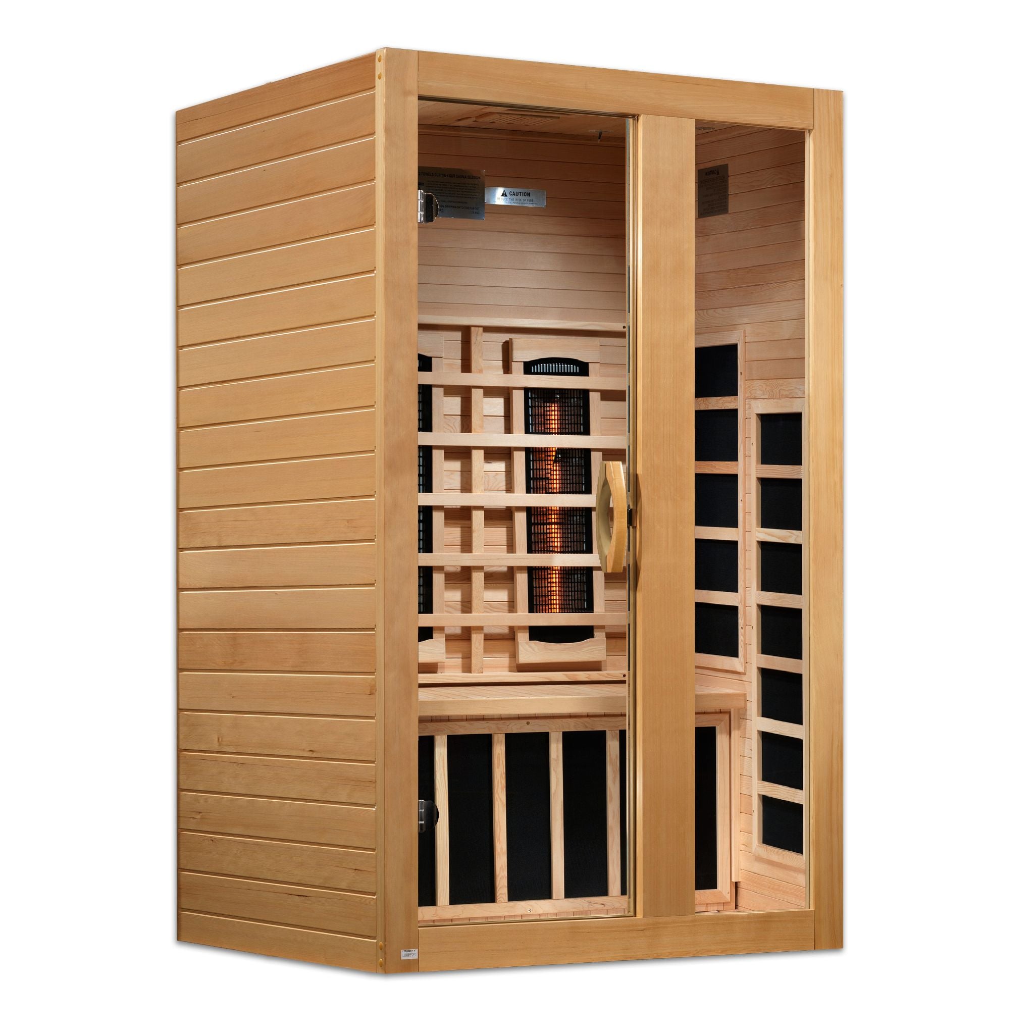Dynamic Serena 2 Person Full Spectrum Near Zero EMF FAR Infrared Sauna – Canadian Hemlock