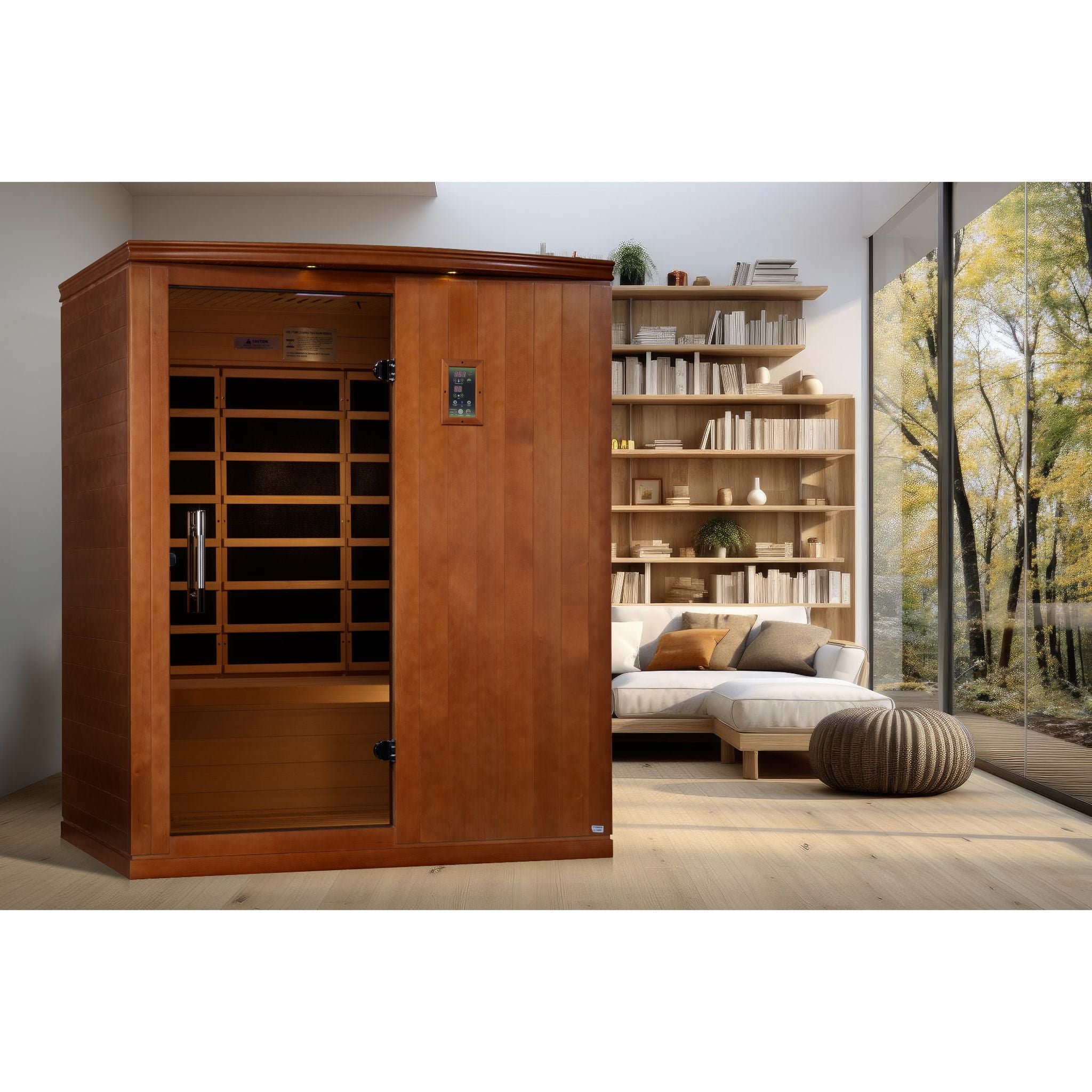 Dynamic Madrid Elite 3 Person Ultra Low EMF FAR Infrared Sauna – Canadian Hemlock