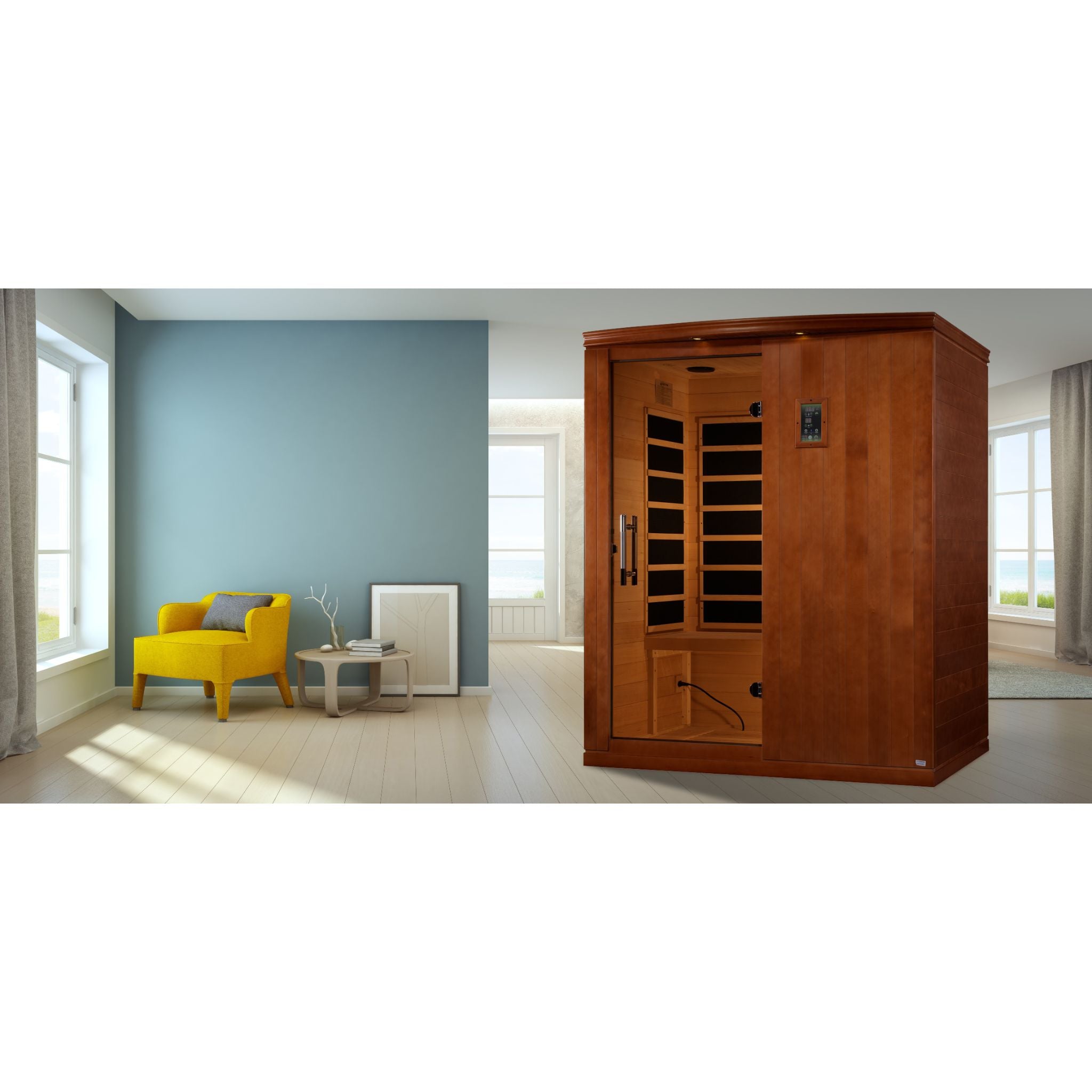 Dynamic Madrid Elite 3 Person Ultra Low EMF FAR Infrared Sauna – Canadian Hemlock