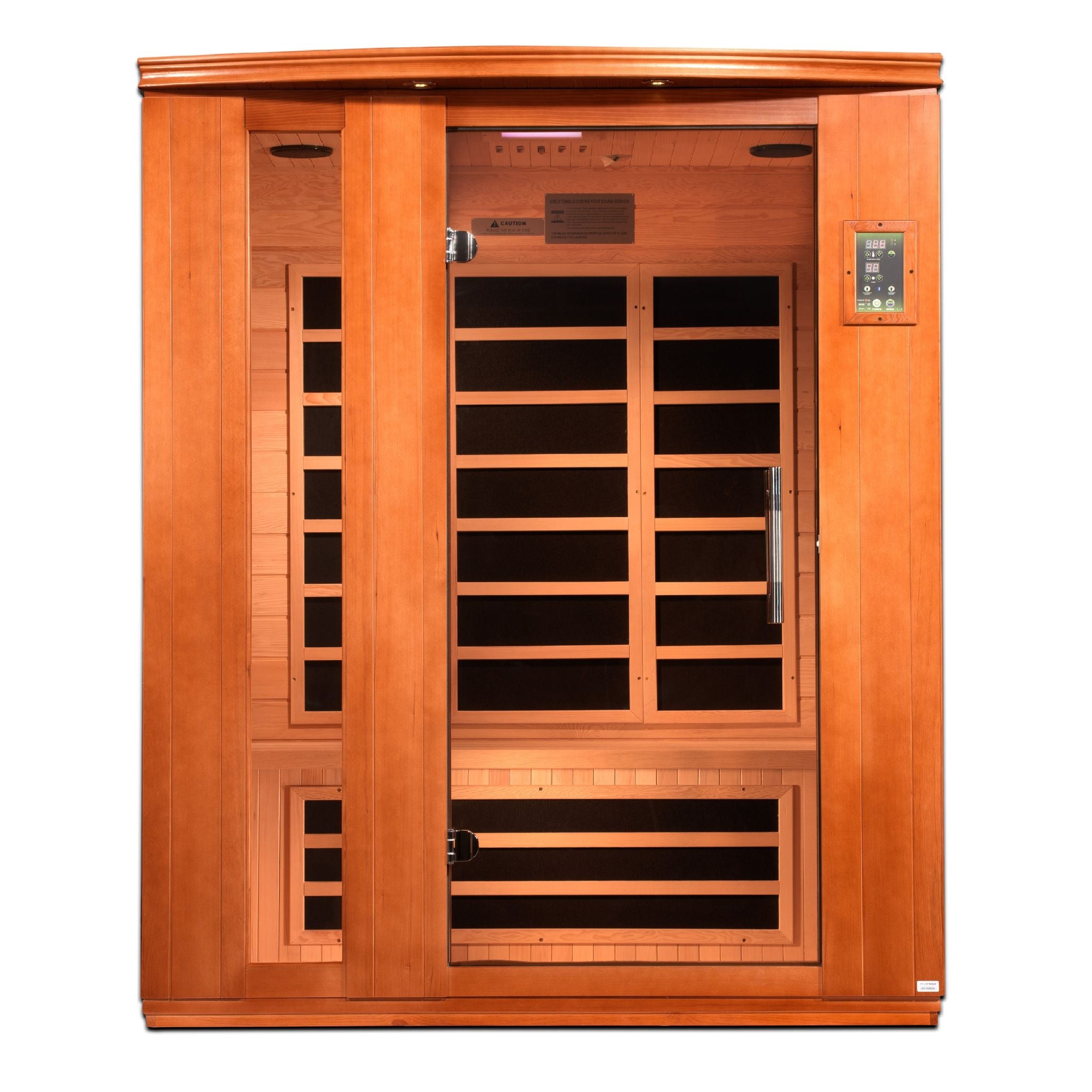 Dynamic Lugano 3 Person Low EMF FAR Infrared Sauna – Canadian Hemlock
