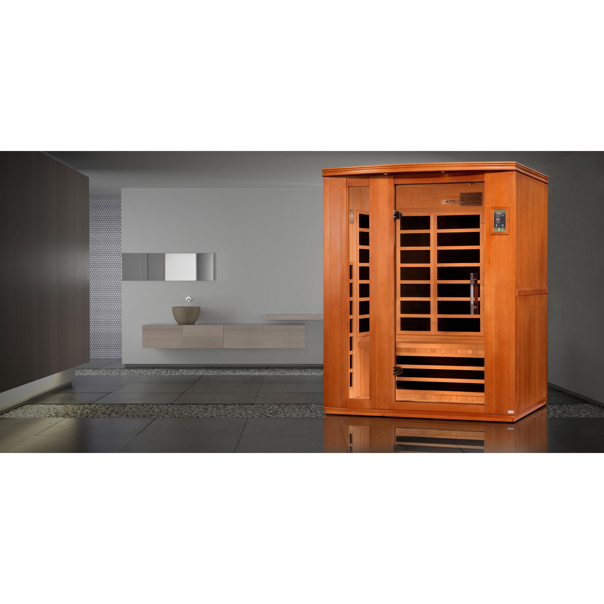 Dynamic Lugano 3 Person Low EMF FAR Infrared Sauna – Canadian Hemlock