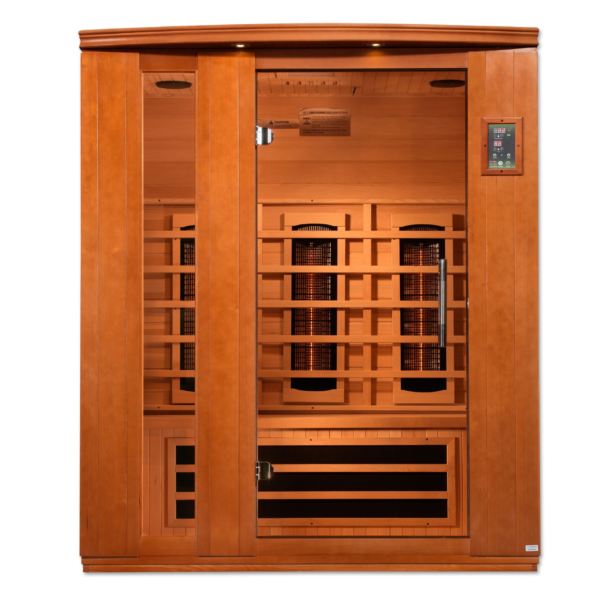 Dynamic Lugano 3 Person Full Spectrum Near Zero EMF FAR Infrared Sauna – Canadian Hemlock