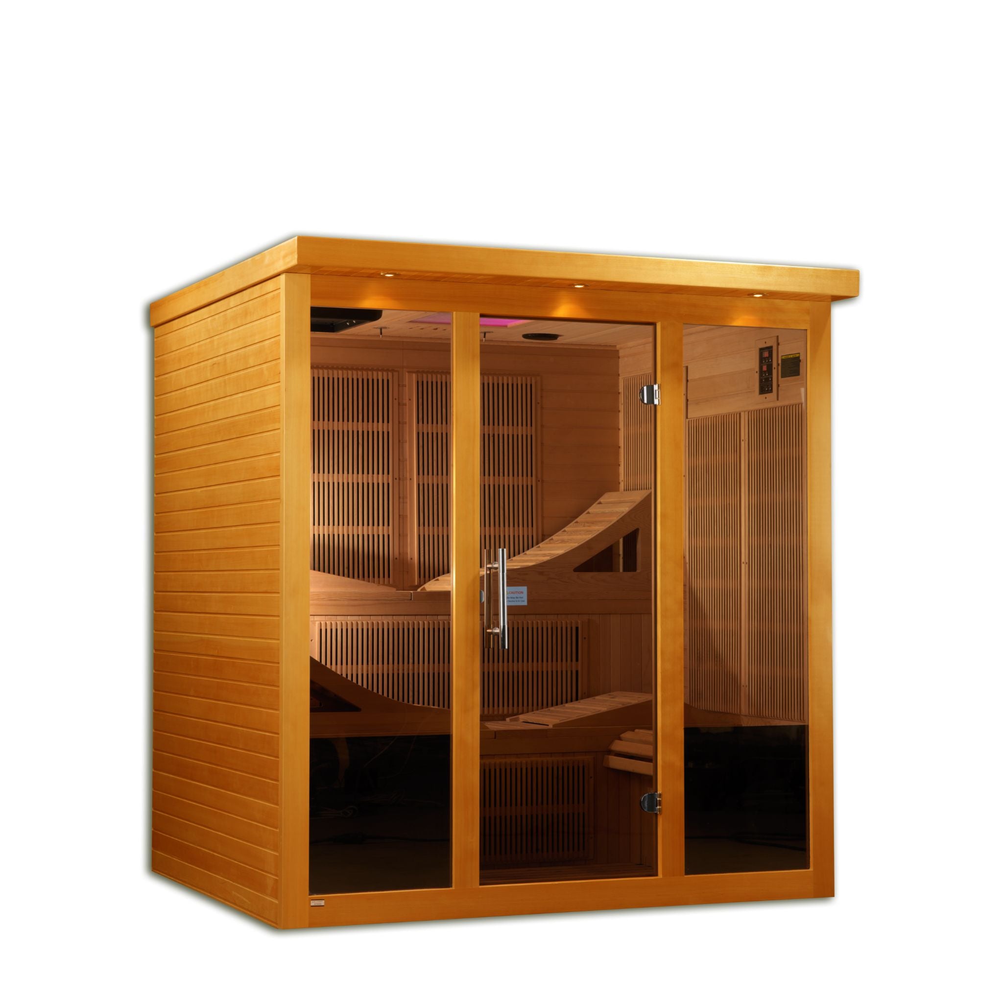 Dynamic Monaco Elite 6 Person Ultra Low EMF FAR Infrared Sauna – Canadian Hemlock