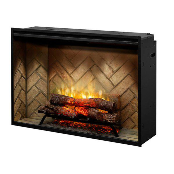 Dimplex - Revillusion 42" Built-in Electric Firebox With Front Glass and Plug Kit