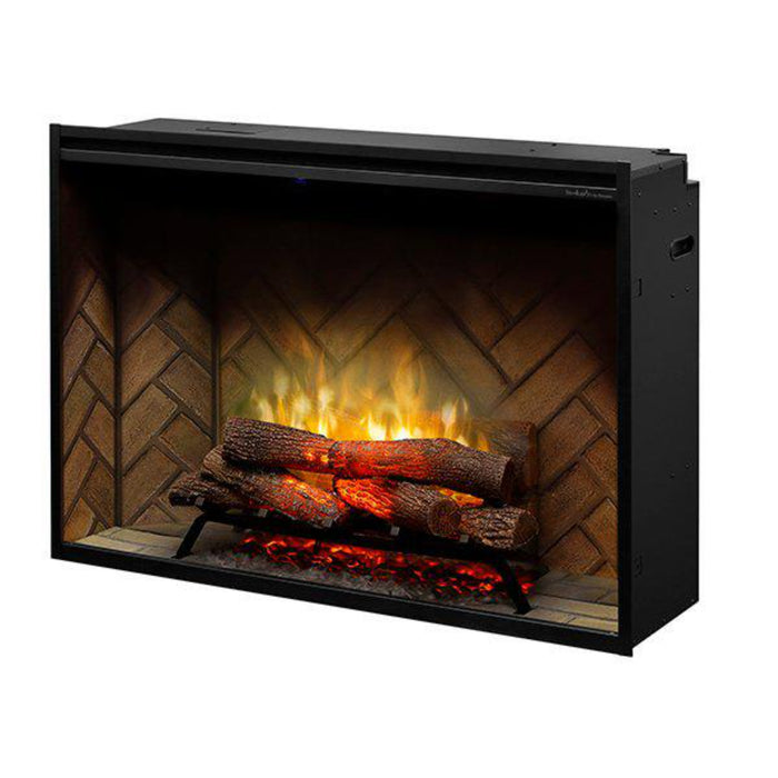 Dimplex - Revillusion 42" Built-in Electric Firebox With Front Glass and Plug Kit