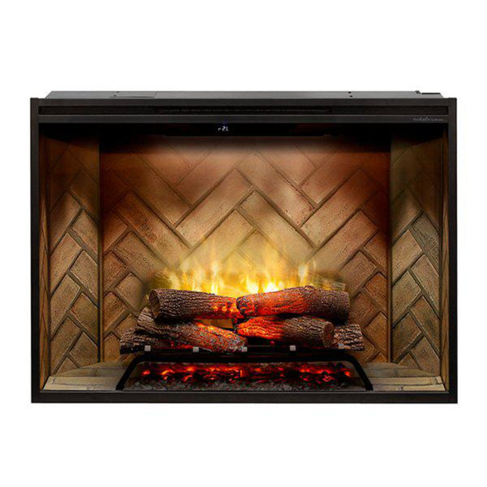 Dimplex - Revillusion 42" Built-in Electric Firebox With Front Glass and Plug Kit