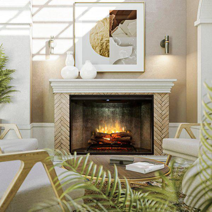 Dimplex - Revillusion 42" Built-in Electric Firebox With Front Glass and Plug Kit