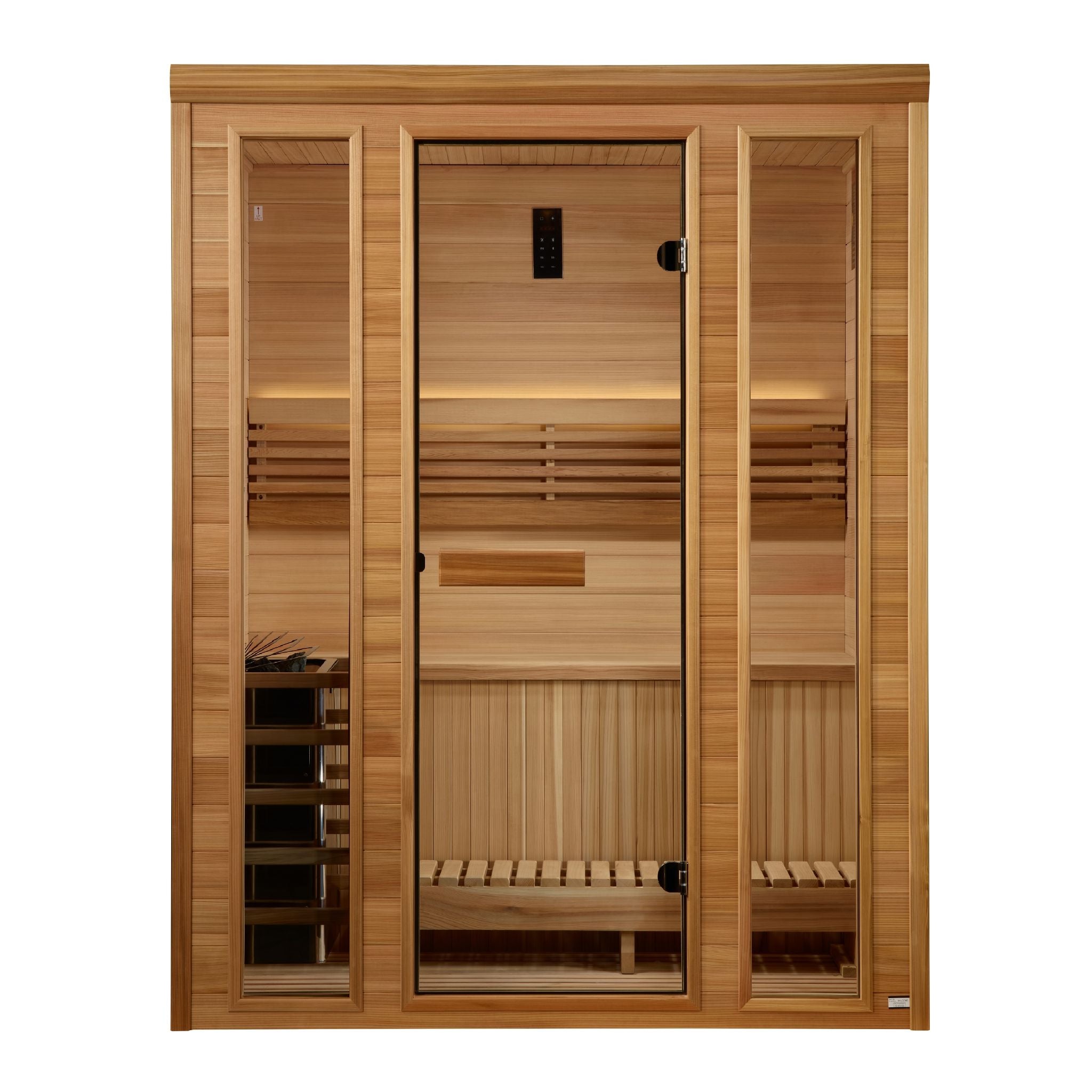 Golden Designs 2025 "Andermatt Edition" 2–3 Person Traditional Steam Sauna (Pacific Premium Clear Cedar)