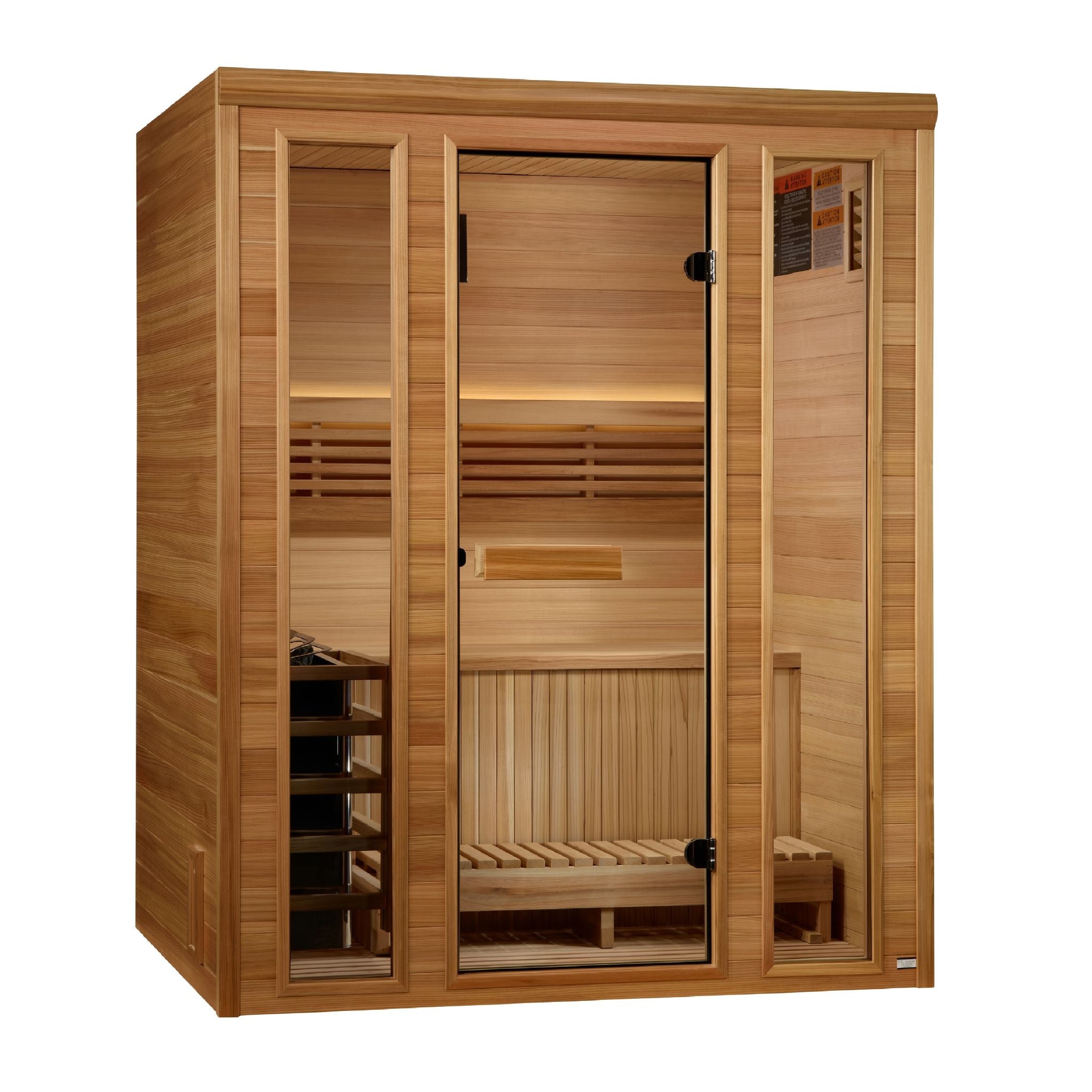 Golden Designs 2025 "Andermatt Edition" 2–3 Person Traditional Steam Sauna (Pacific Premium Clear Cedar)