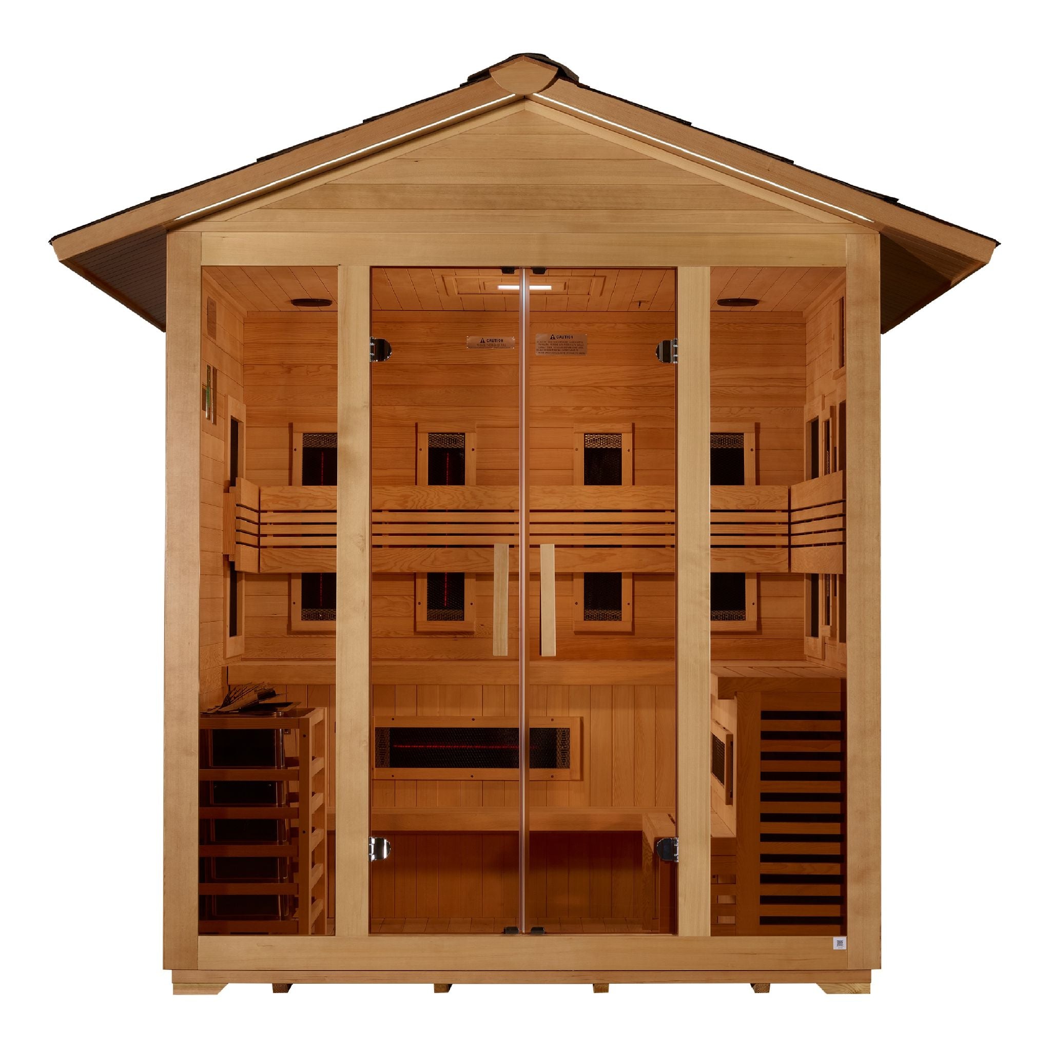 Golden Designs "Gargellen" 5-Person Hybrid Outdoor Sauna – Canadian Hemlock