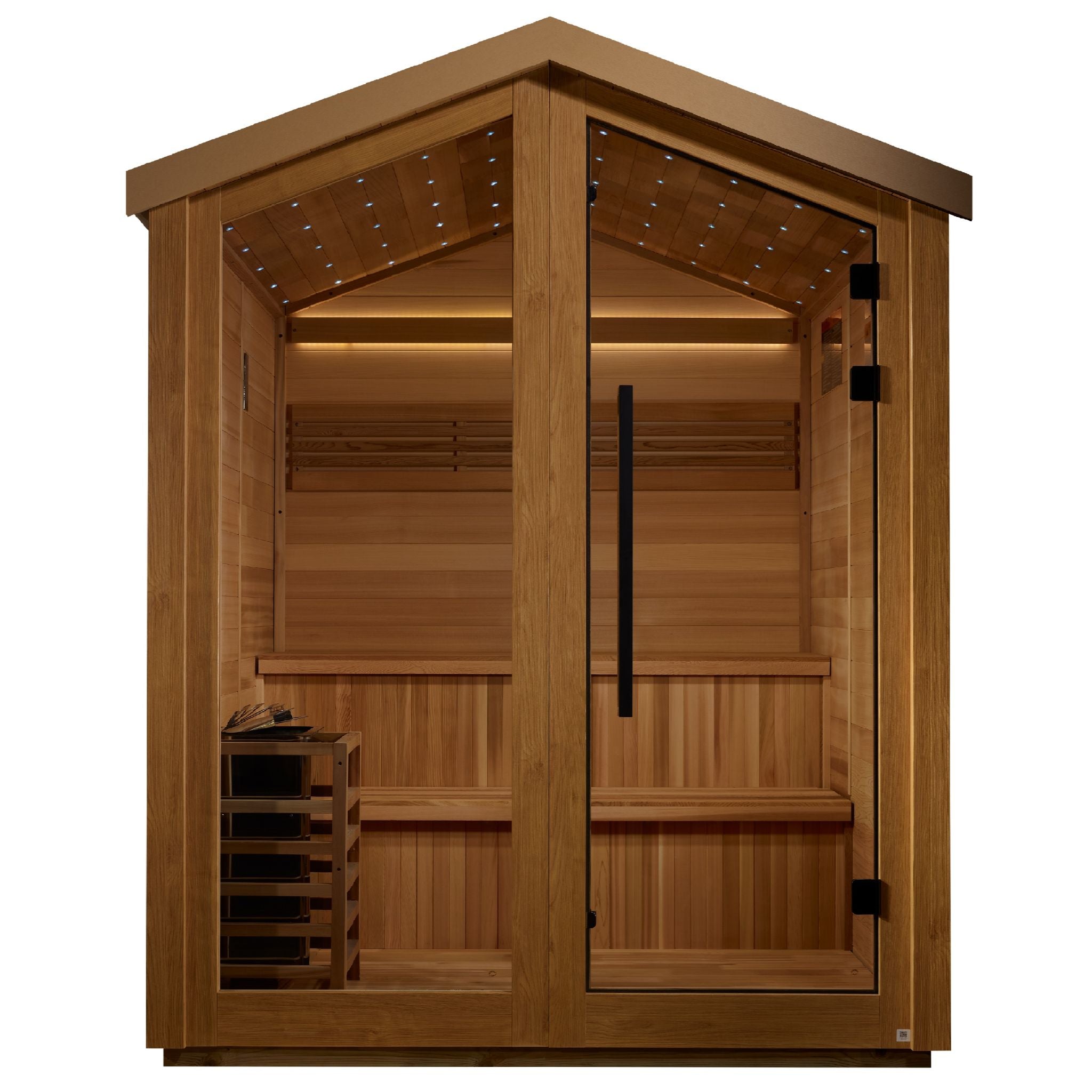 Golden Designs Kaarina 6-Person Outdoor Traditional Sauna – Canadian Red Cedar Interior