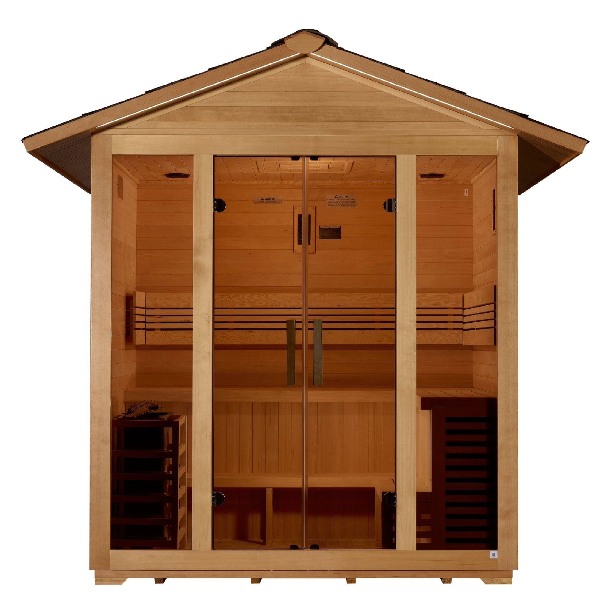Golden Designs "Vorarlberg" 5-Person Traditional Outdoor Sauna – Canadian Hemlock
