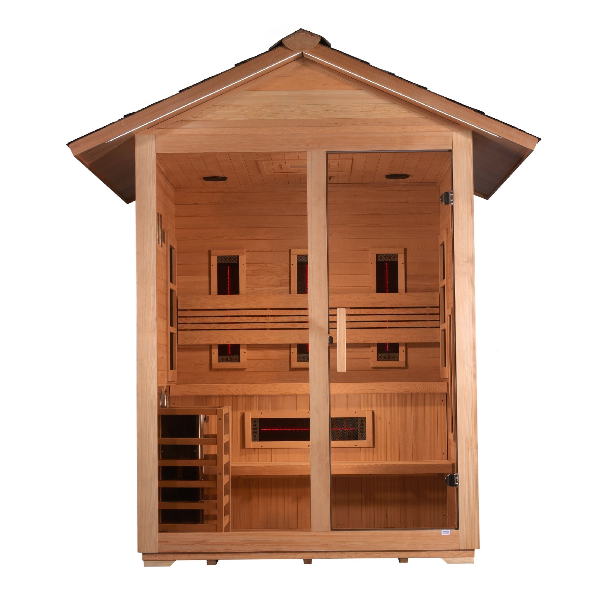 Golden Designs "Carinthia" 3-Person Hybrid Outdoor Sauna – Canadian Hemlock