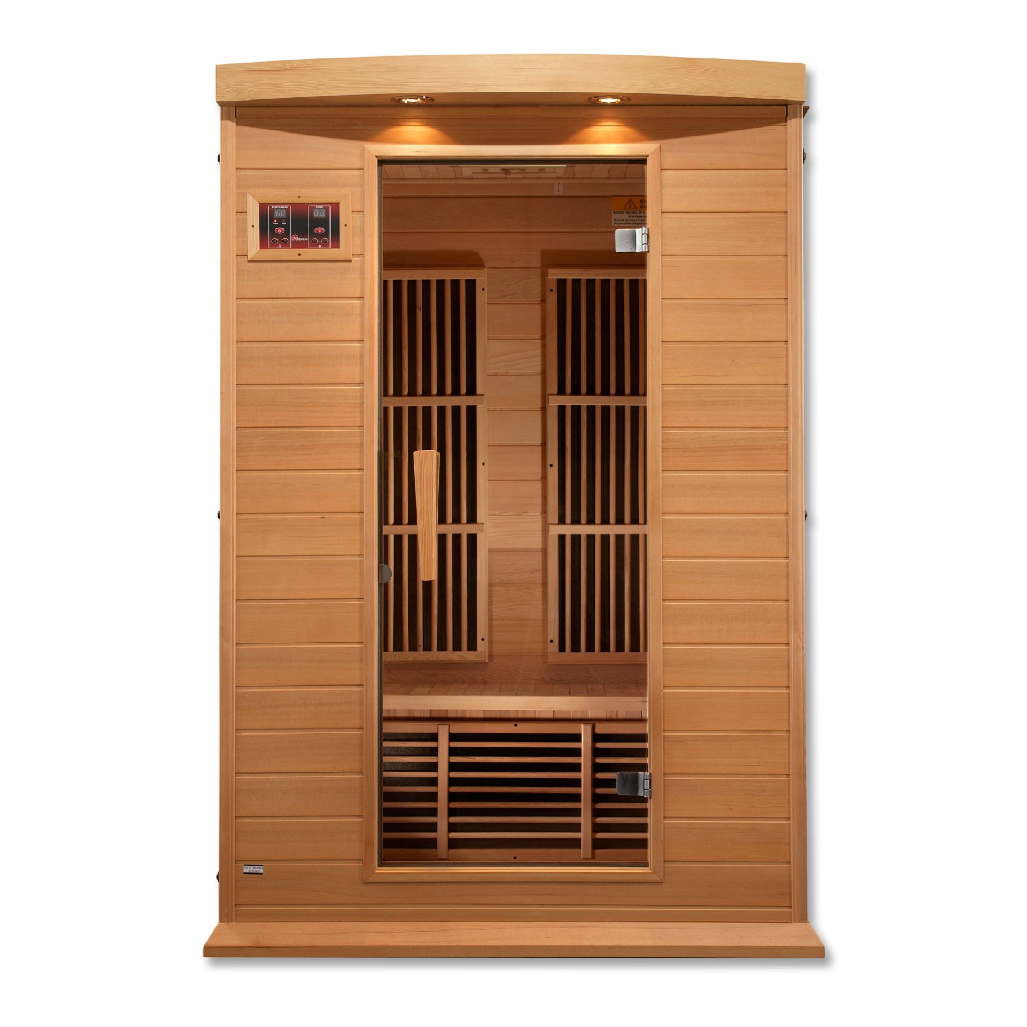 Maxxus 2 Person Low EMF FAR Infrared Sauna – Canadian Hemlock