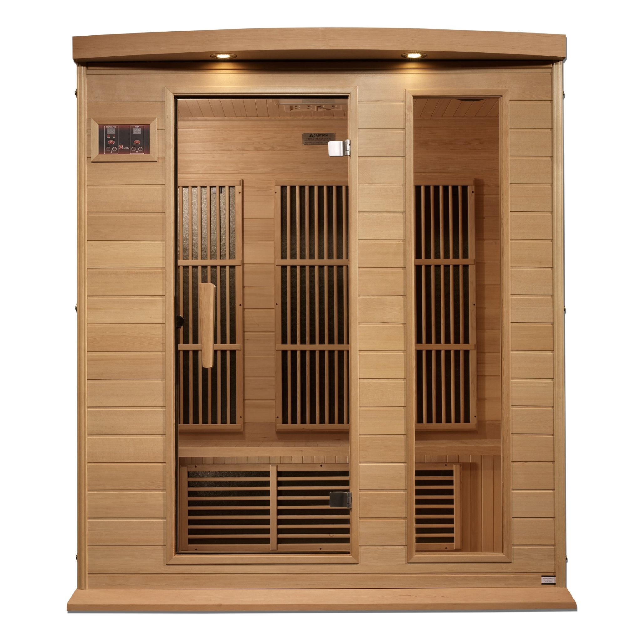 Maxxus 3 Person Near Zero EMF FAR Infrared Sauna – Canadian Hemlock