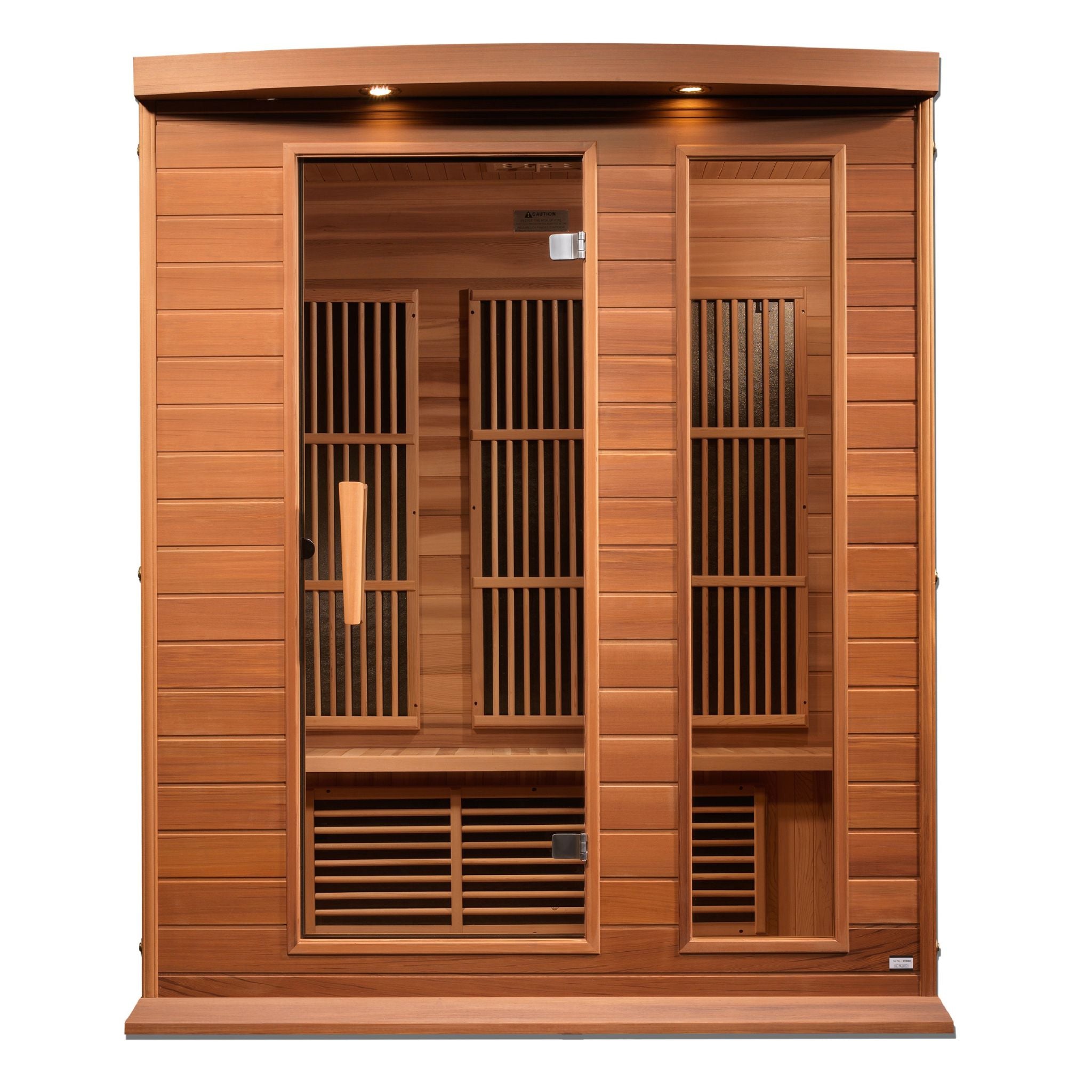 Maxxus 3 Person Low EMF FAR Infrared Sauna – Canadian Red Cedar