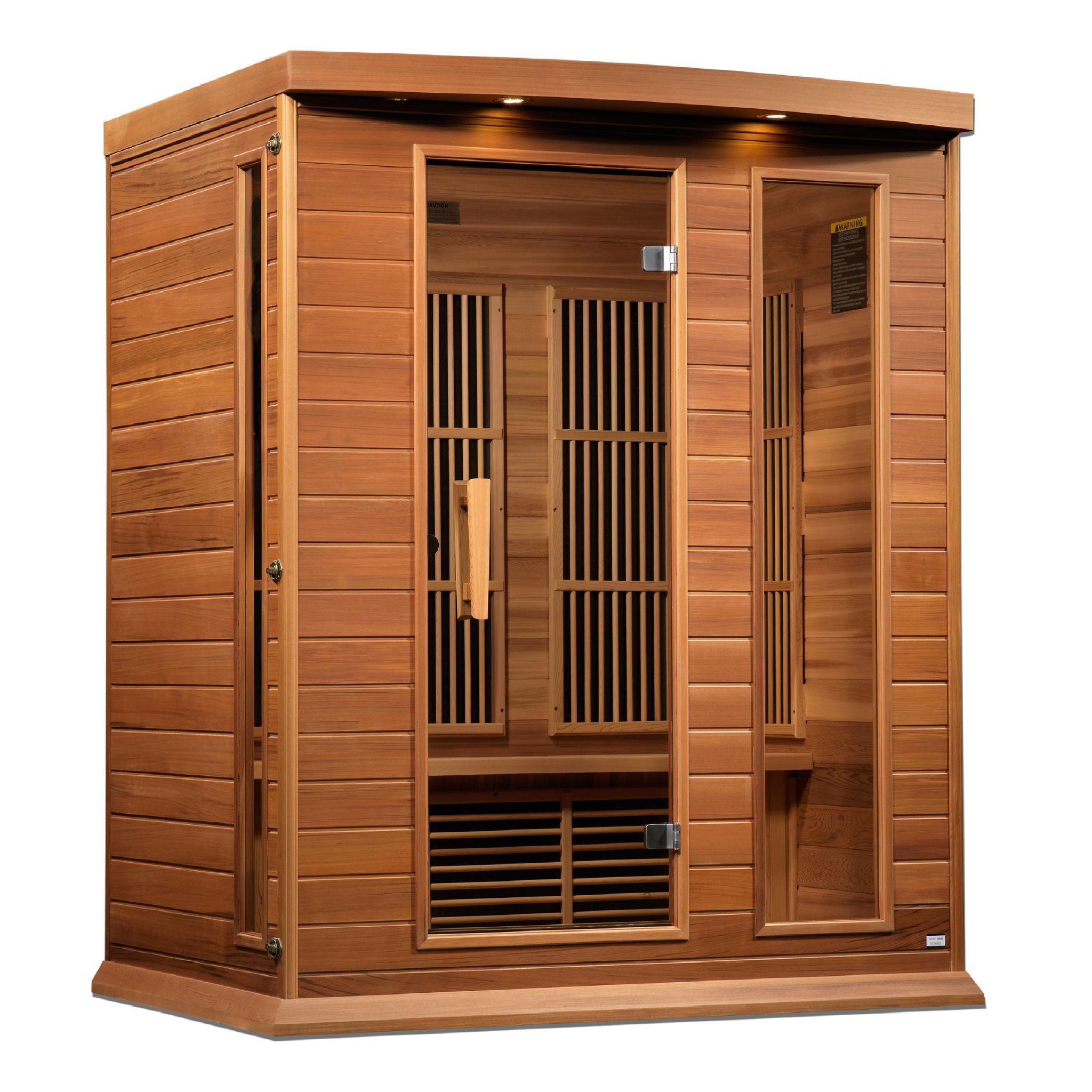 Maxxus 3 Person Low EMF FAR Infrared Sauna – Canadian Red Cedar