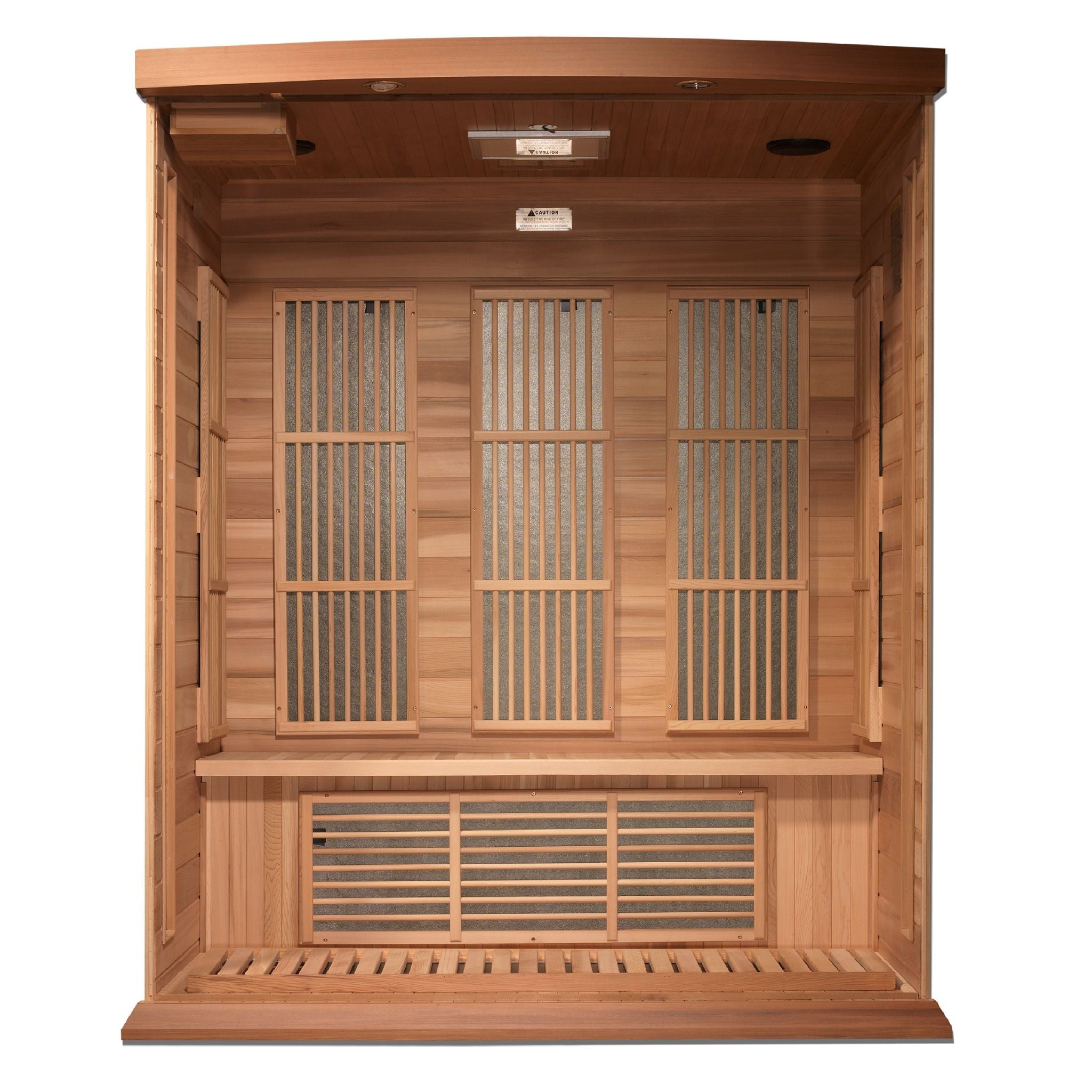 Maxxus 3 Person Low EMF FAR Infrared Sauna – Canadian Red Cedar