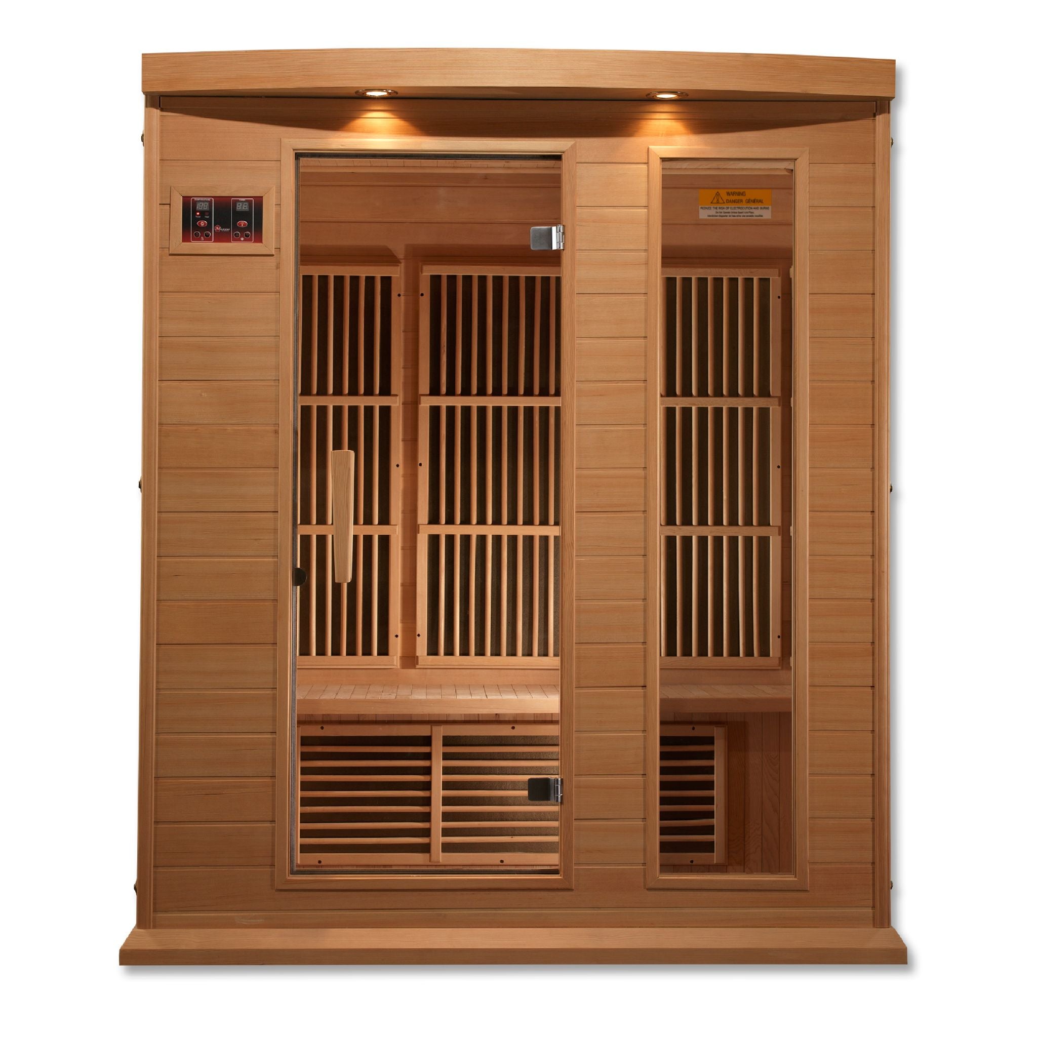 Maxxus 3-Person Low EMF FAR Infrared Sauna – Canadian Hemlock